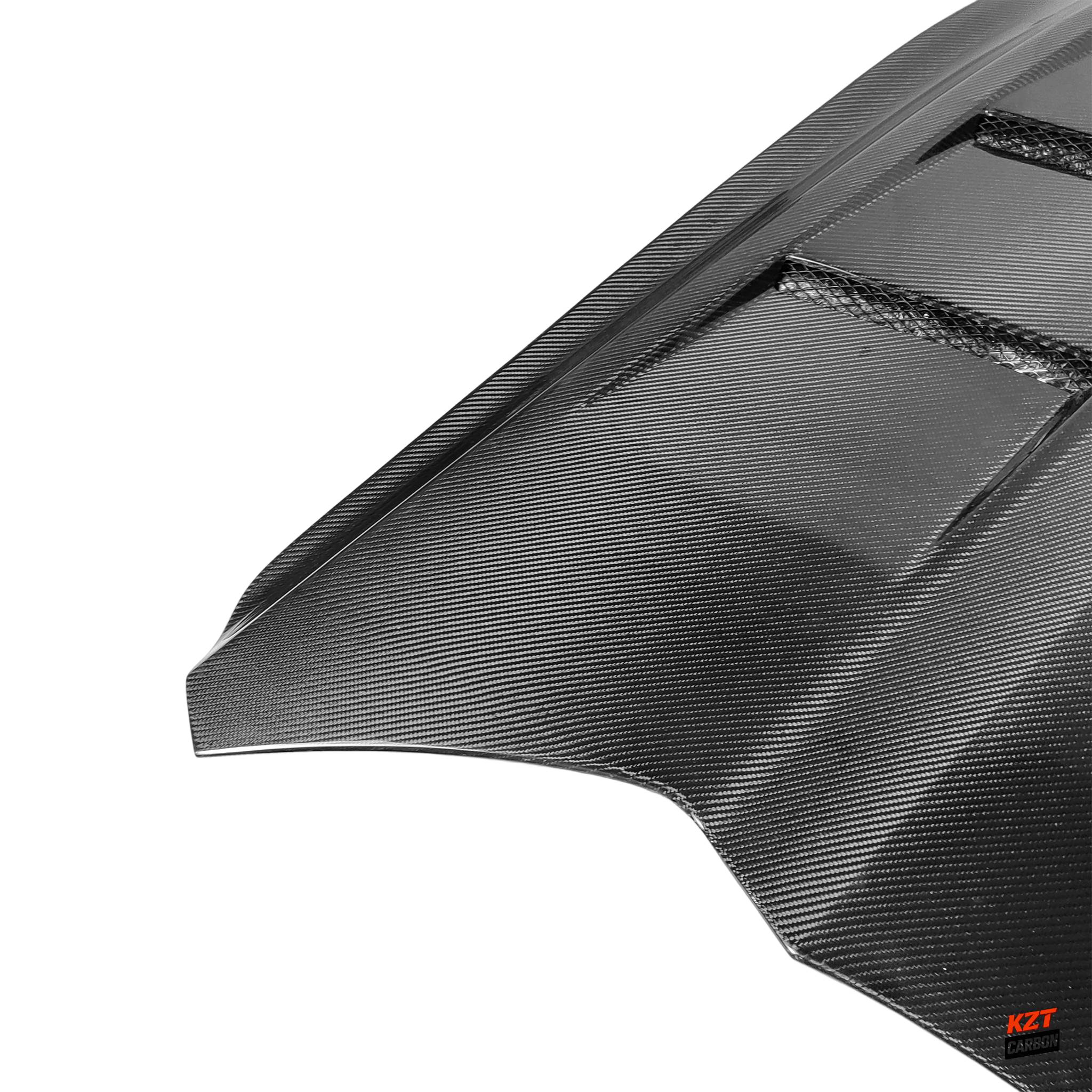 For Ford Mustang 2 Door 2015-17 Carbon Fiber AC Style Front Vented Cooling Hood