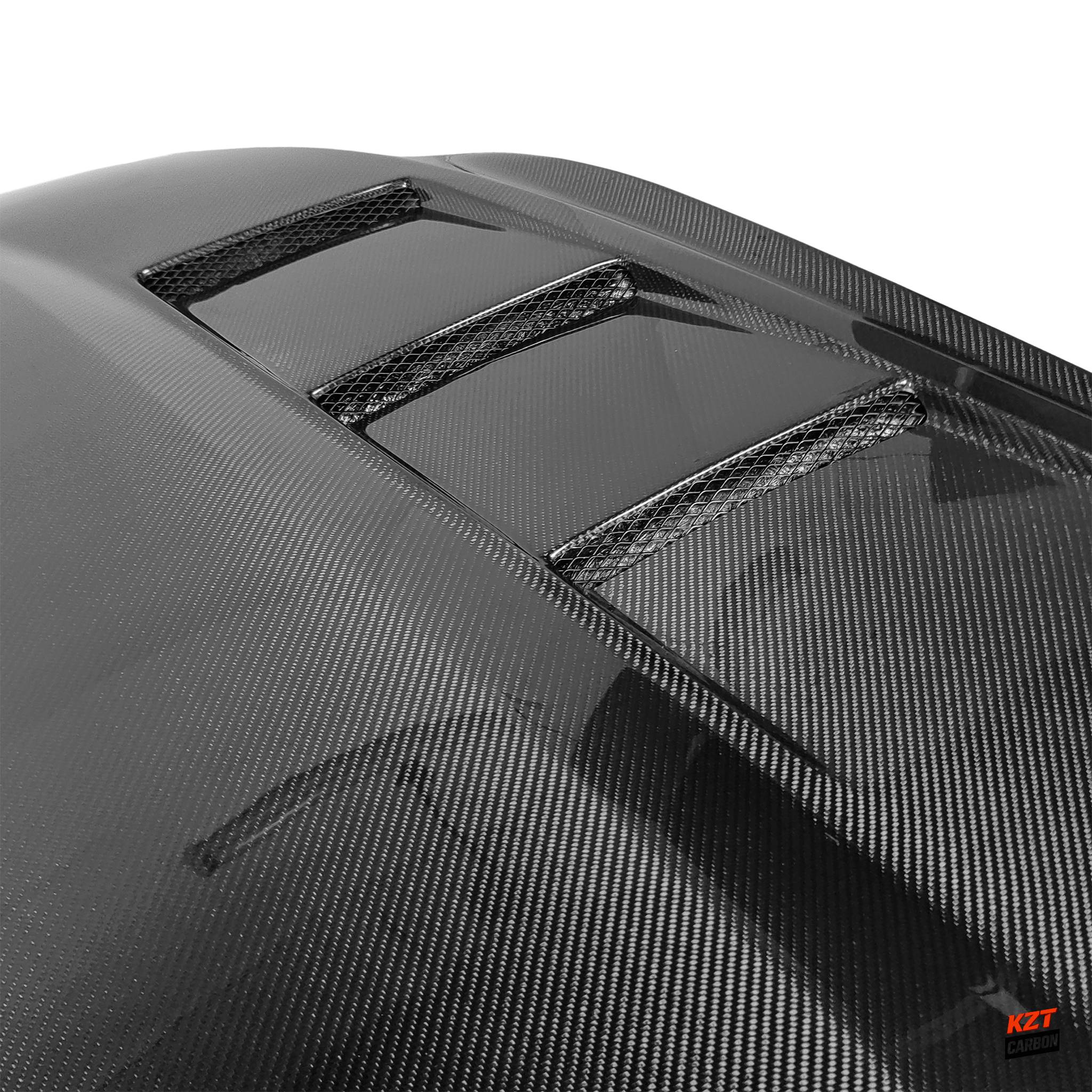 For Ford Mustang 2 Door 2015-17 Carbon Fiber AC Style Front Vented Cooling Hood