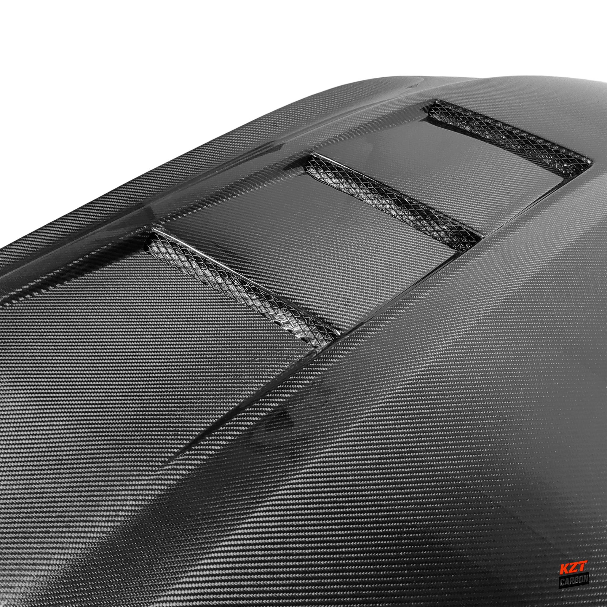 For Ford Mustang 2 Door 2015-17 Carbon Fiber AC Style Front Vented Cooling Hood
