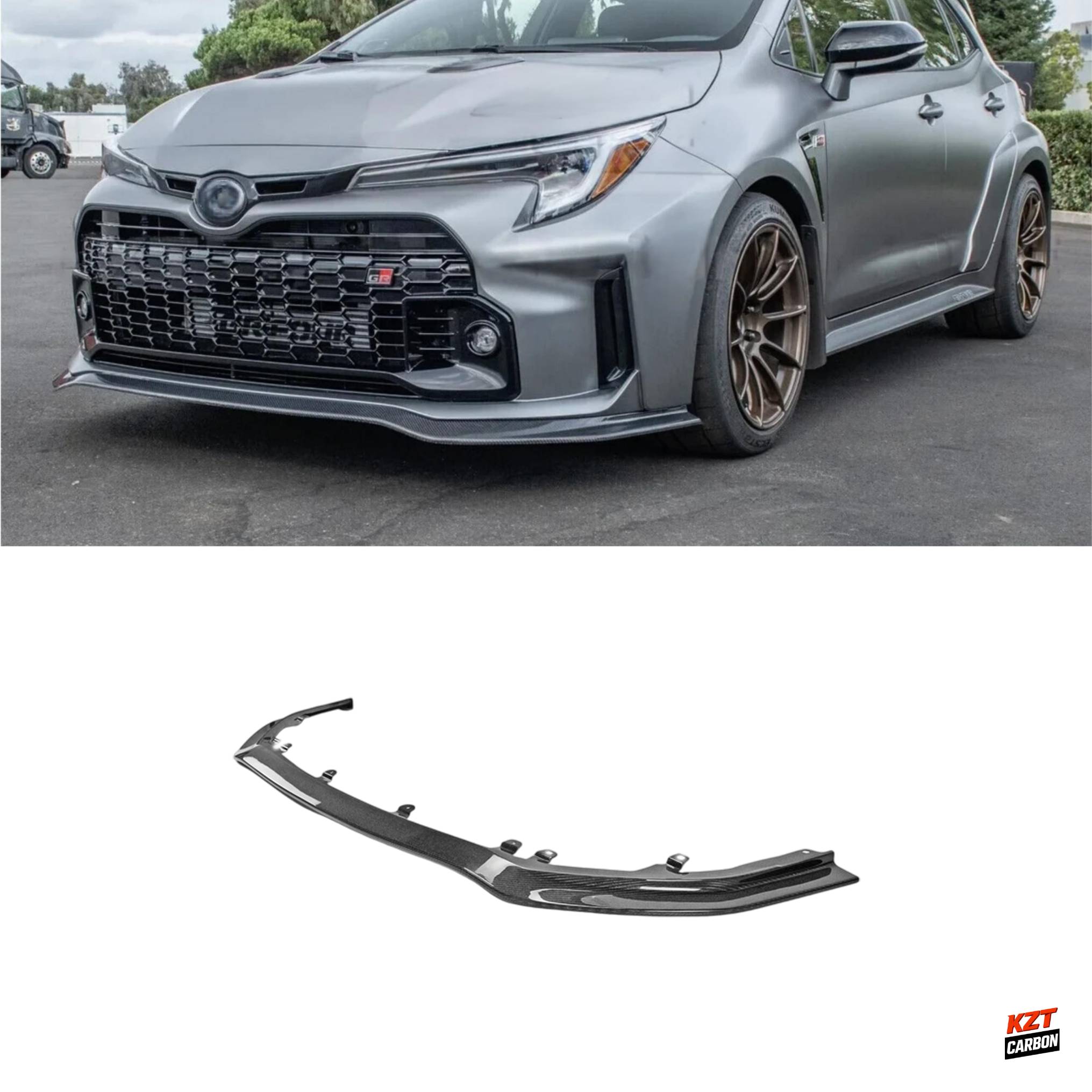 For Toyota 23-25 GR Corolla 5Dr Carbon Fiber M Type Front Hood Bumper Lip