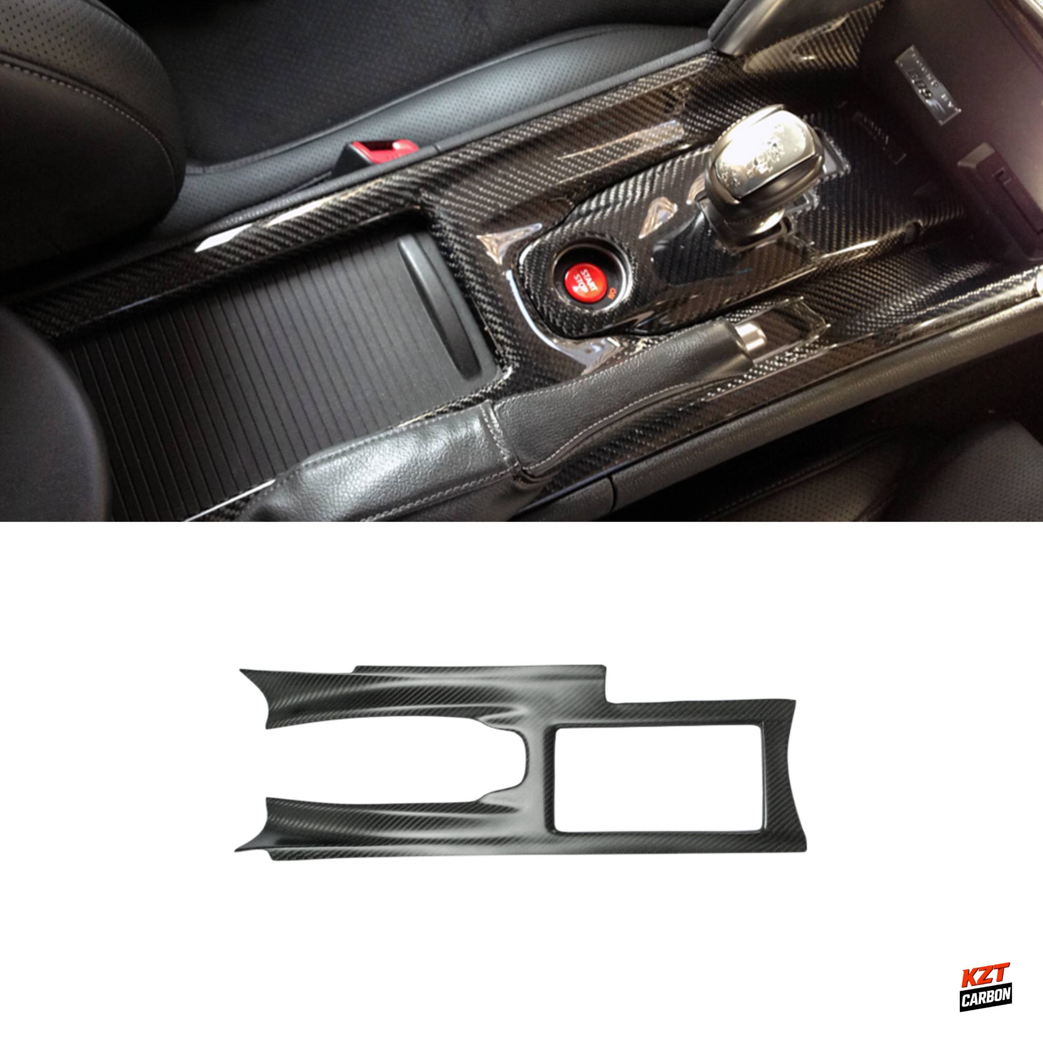 For Nissan GTR R35 (08-16 LHD Only) Matte Carbon Interior Center Console Cover