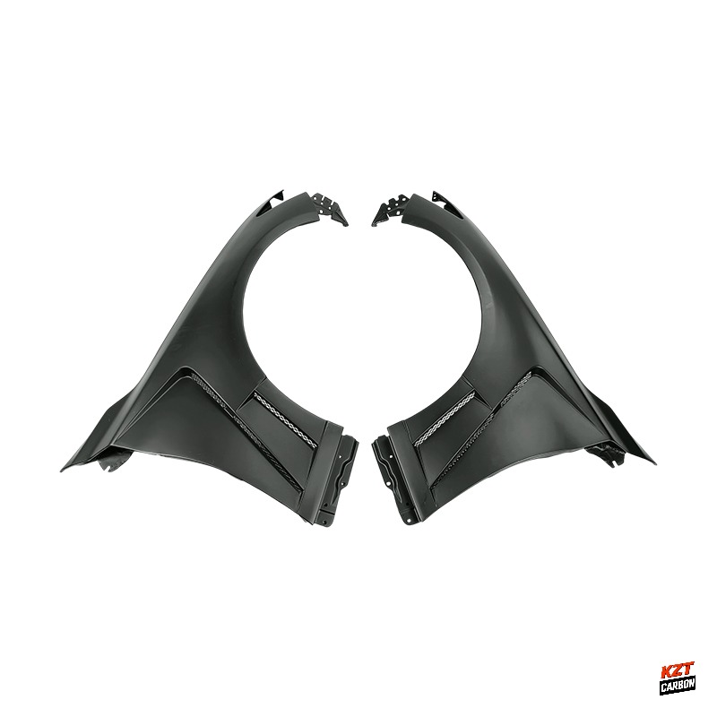 For Infiniti Q50 2013-24 KZ Style Fiberglass Unpaint Front Bumper Fender Pair