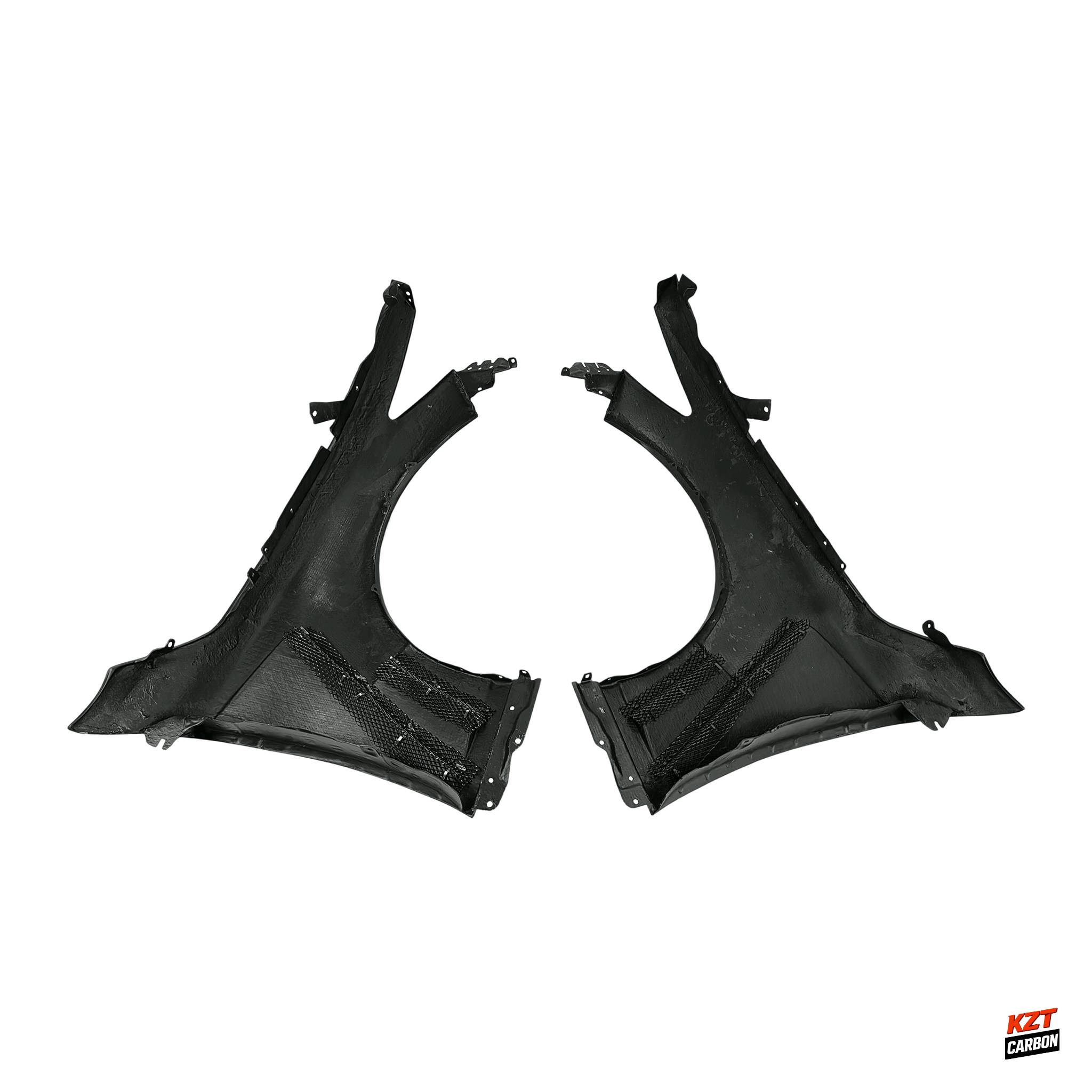 For Infiniti Q50 2013-24 KZ Style Fiberglass Unpaint Front Bumper Fender Pair