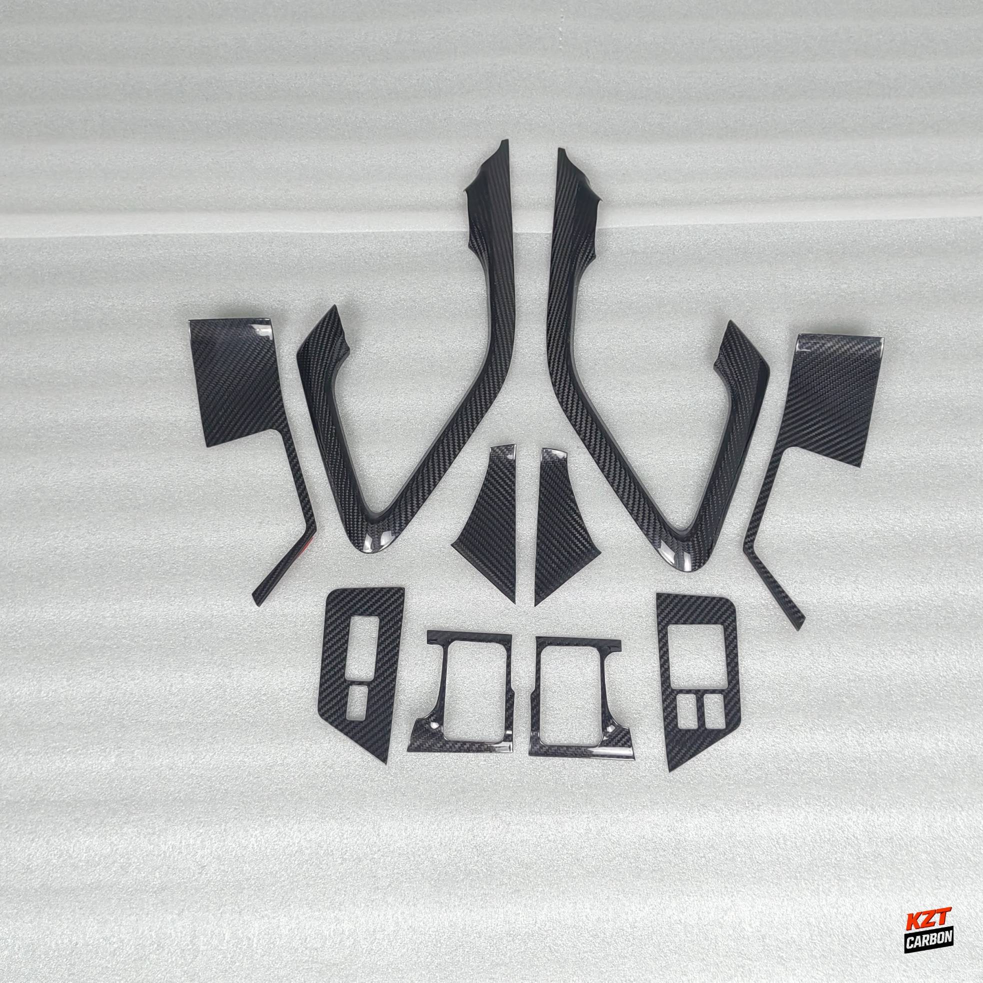 For Nissan R35 GTR 2009-2016(LHD Only) Interior Trim Panel Kits 10pcs Dry Carbon