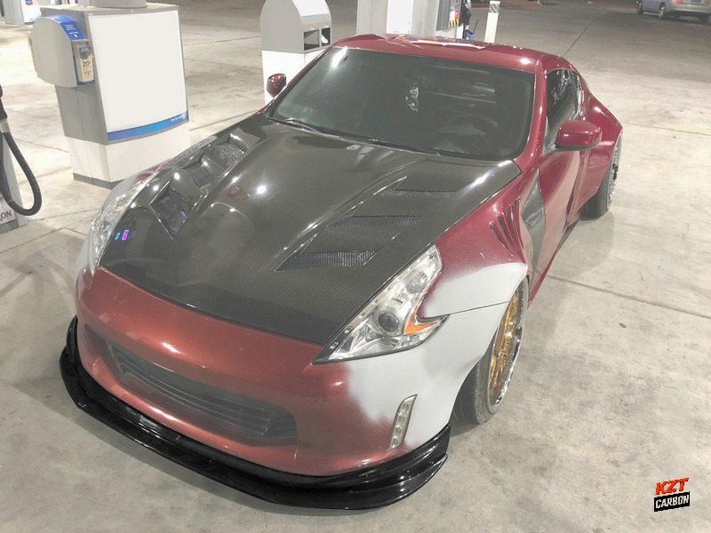 For Nissan 370Z Z34 (facelift) Kouki Late Model VRS Style Carbon Fiber Front Lip