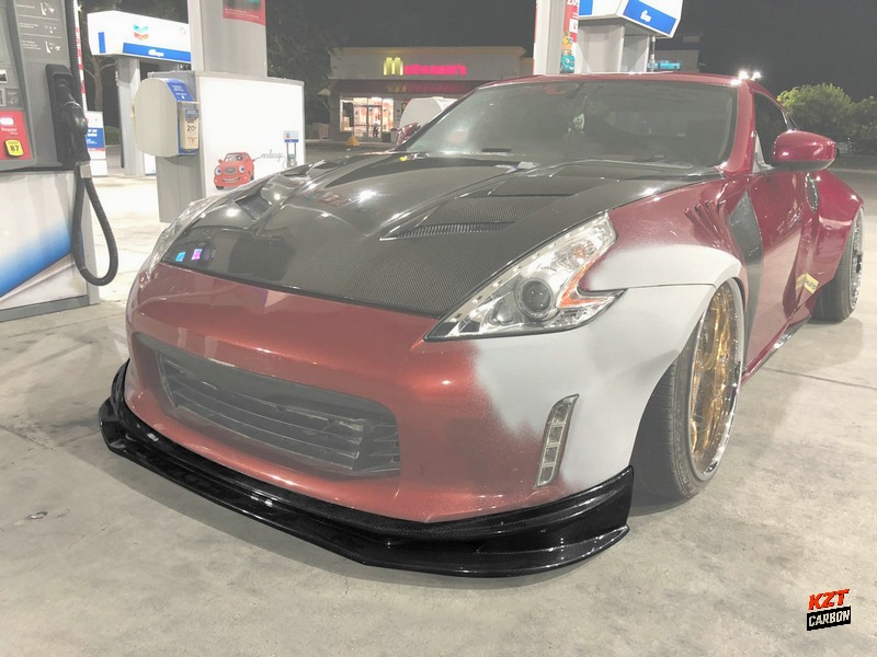 For Nissan 370Z Z34 (facelift) Kouki Late Model VRS Style Carbon Fiber Front Lip