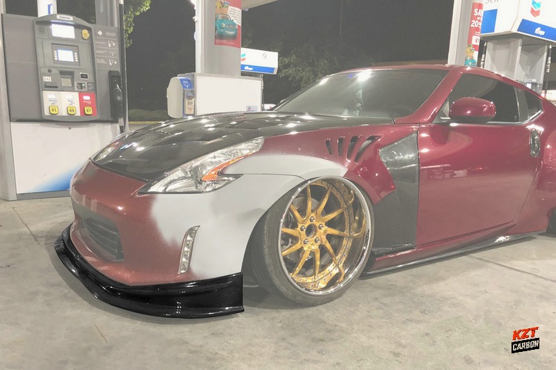 For Nissan 370Z Z34 (facelift) Kouki Late Model VRS Style Carbon Fiber Front Lip