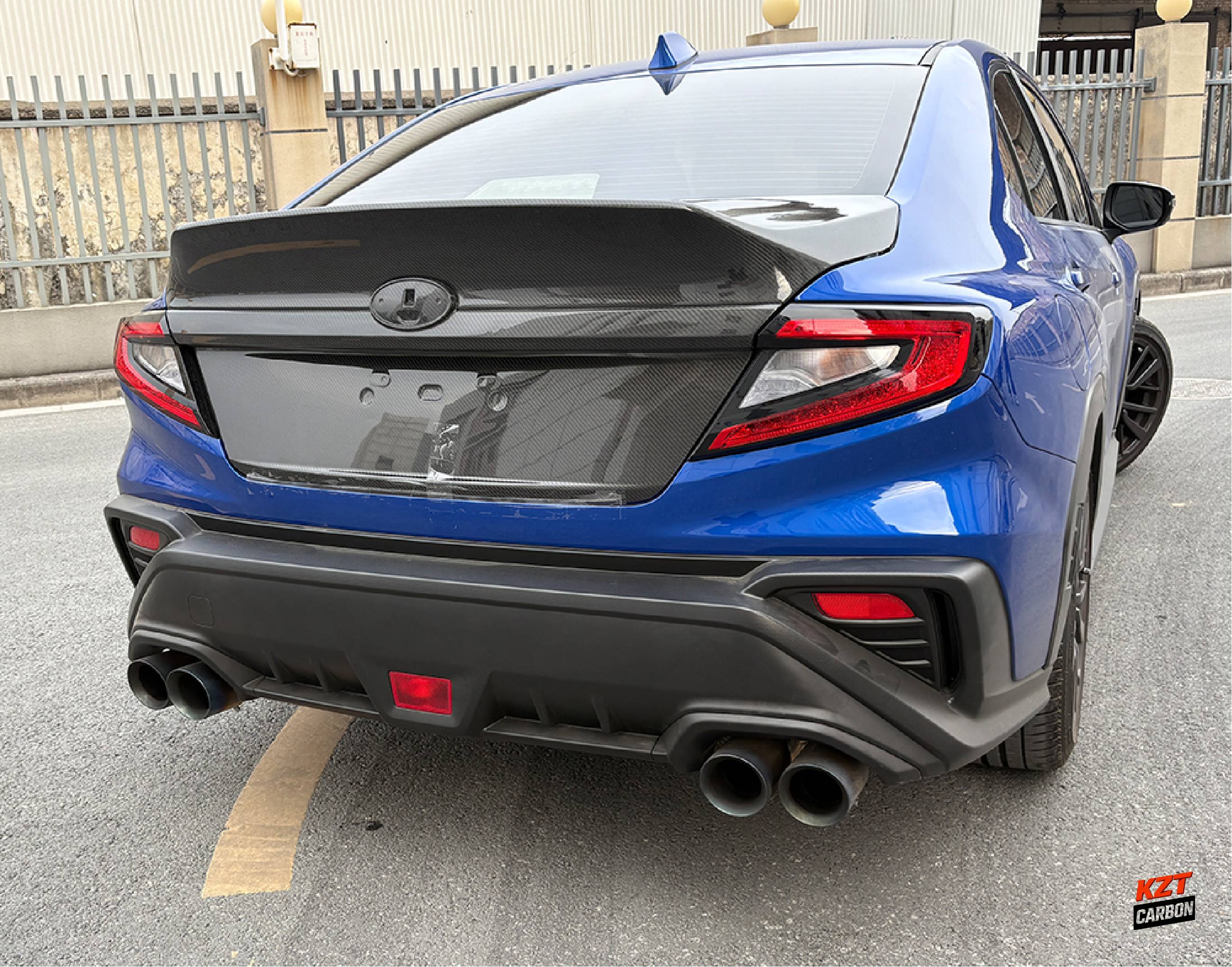 For Subaru WRX STI 21-24 VB VBH Fiberglass Rear Trunk Ducktail With Garnish