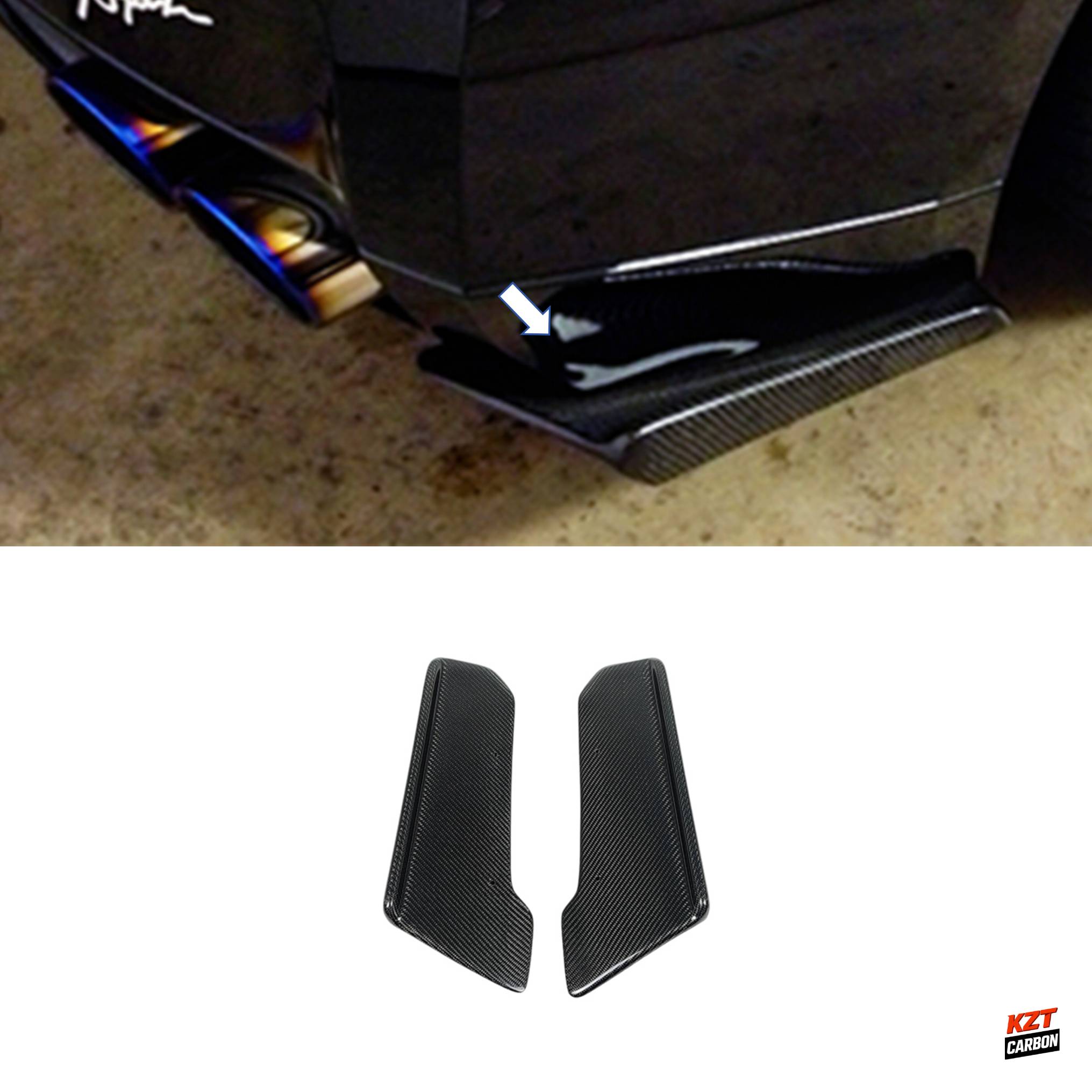 For Nissan GTR R35 09-10 J-Style Carbon Fiber Rear Bumper Extension Spats