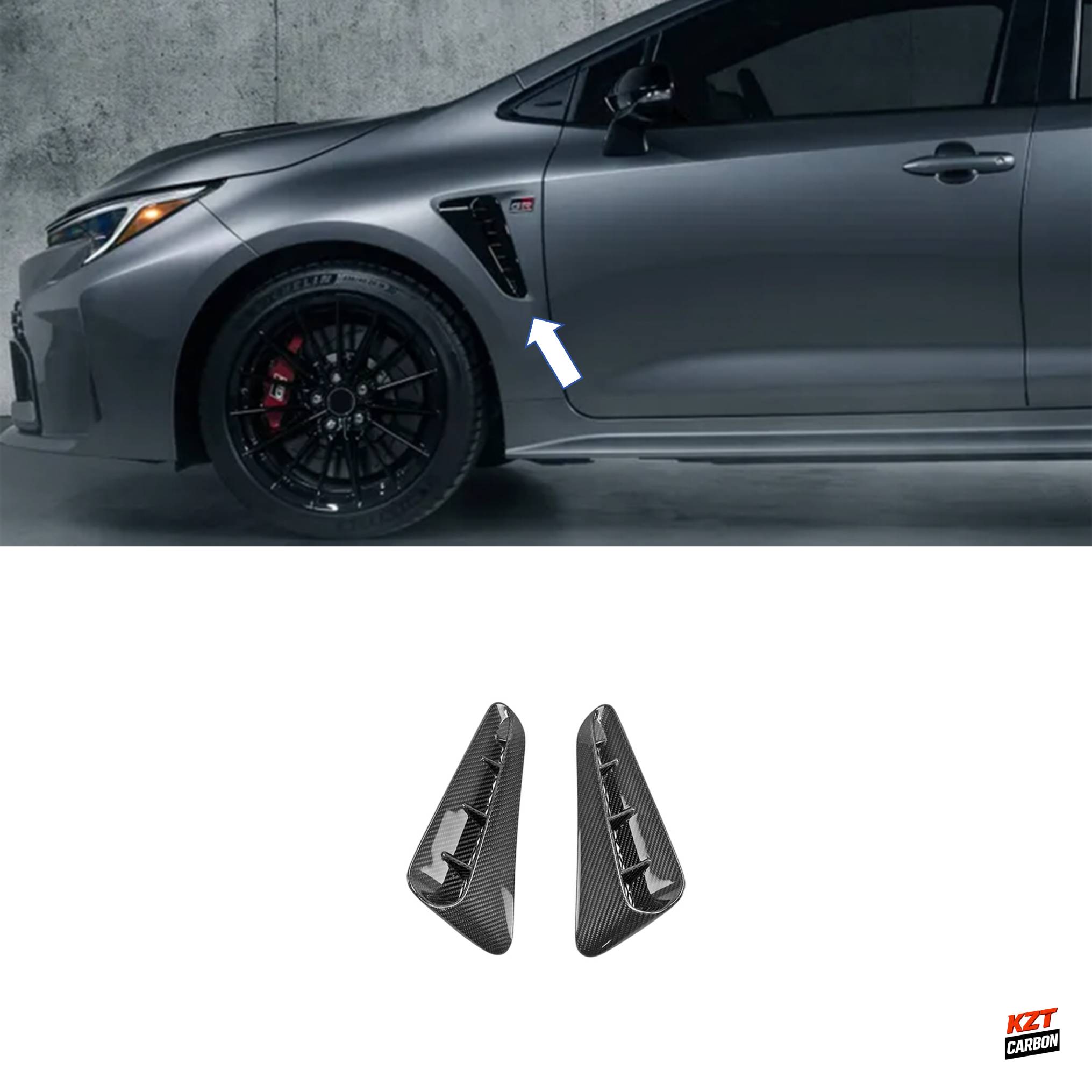 For Toyota 23-25 GR Corolla Circuit Edition Carbon OE Front Side Fender Vents