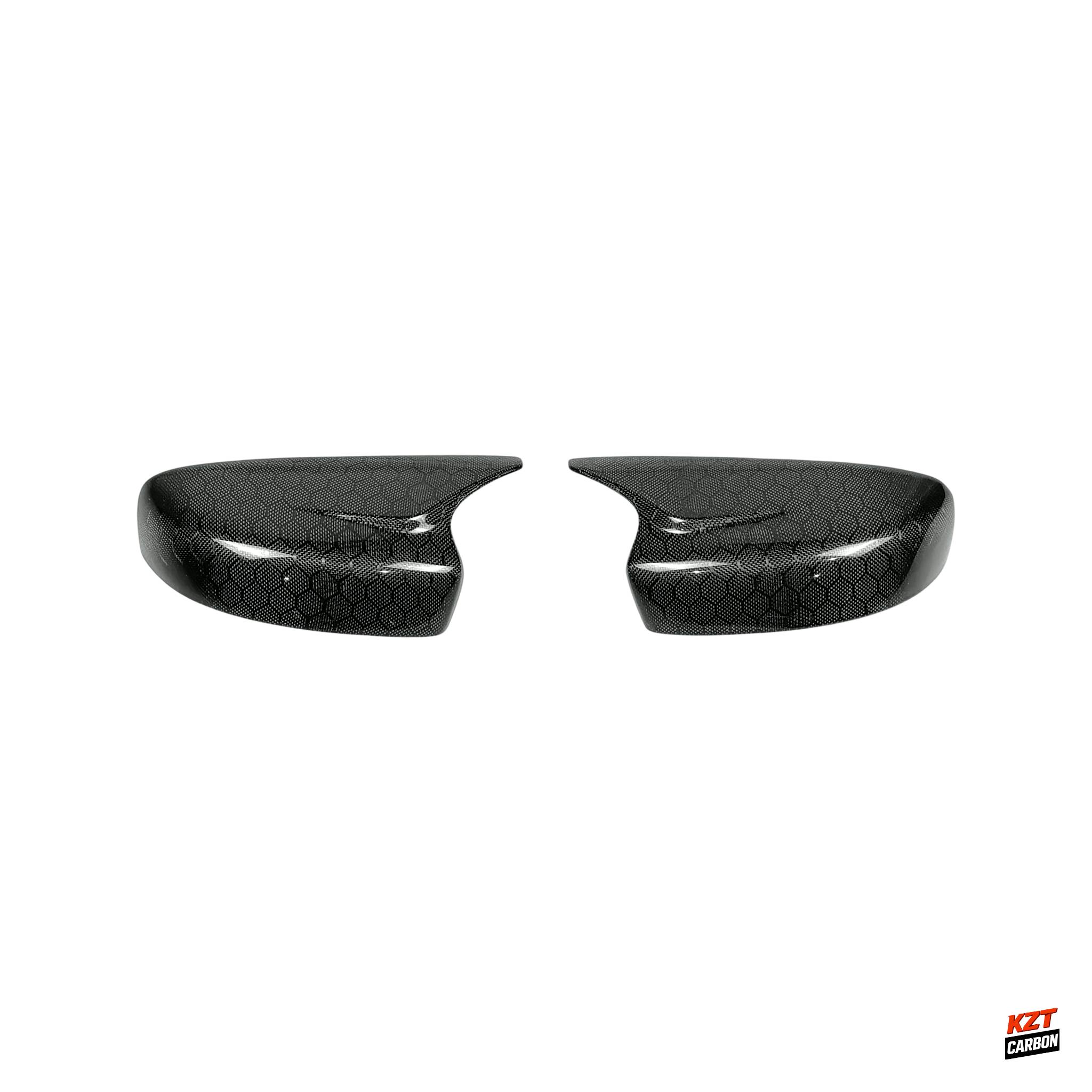 For Infiniti G37 Q40 2 Door Only 08-13 KZ Honeycomb Carbon Side Mirror Cover