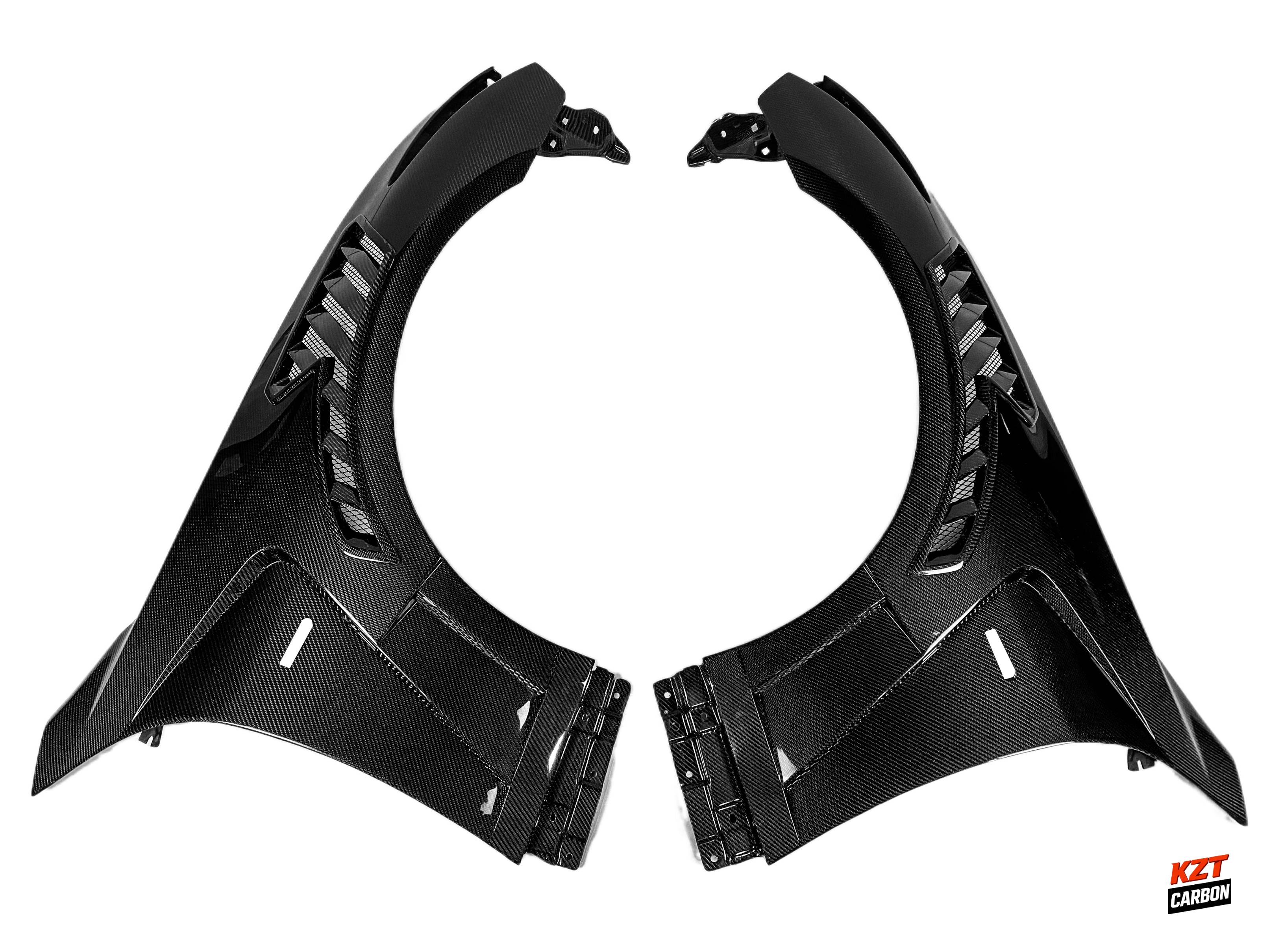 For Infiniti G37 Q40 2 Door Coupe 2008-13 Carbon V3 Style Front Bumper Vent Fender