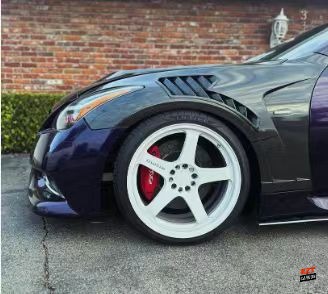 For Infiniti G37 Q40 2 Door Coupe 2008-13 Carbon V3 Style Front Bumper Vent Fender