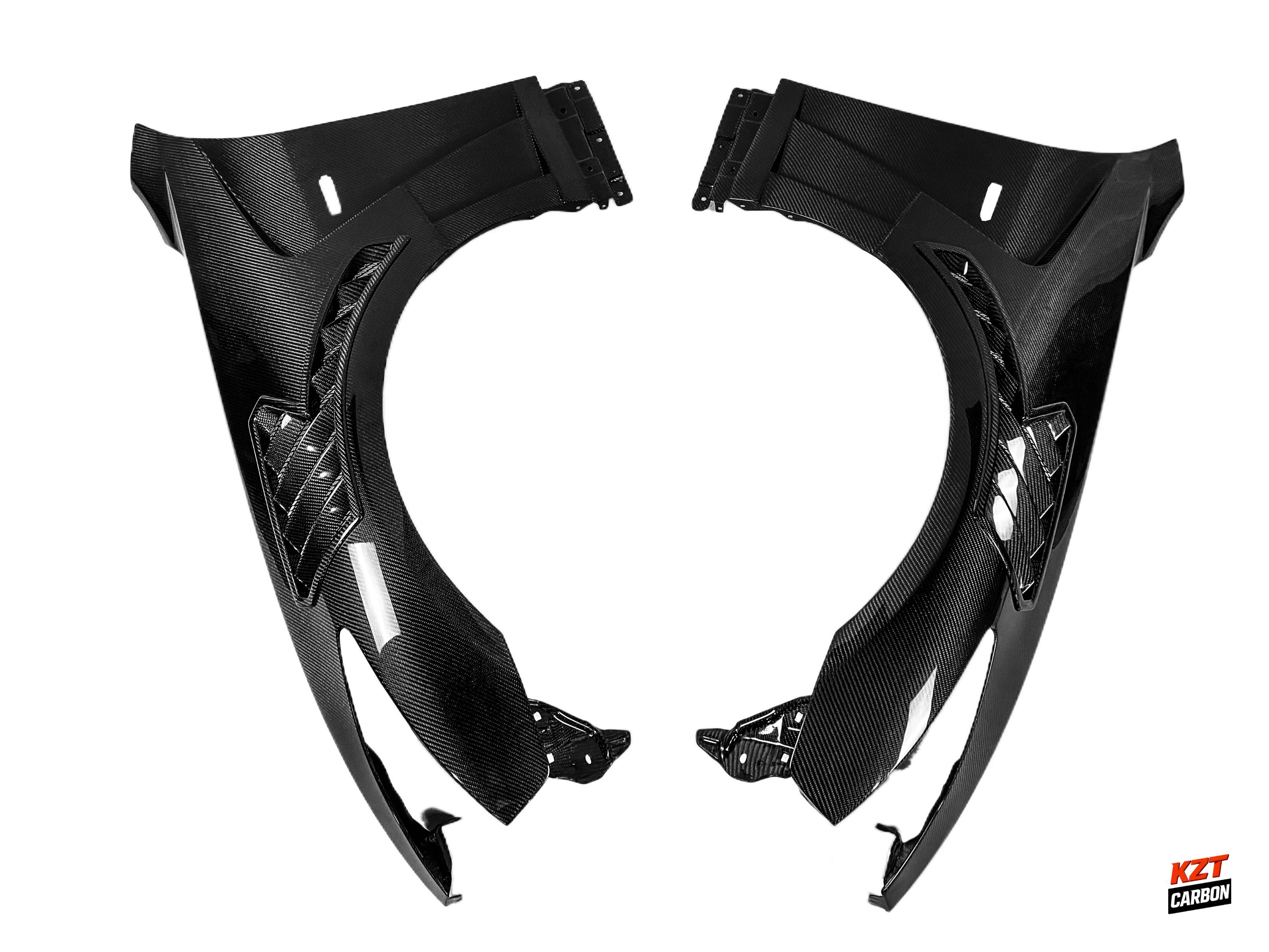 For Infiniti G37 Q40 2 Door Coupe 2008-13 Carbon V3 Style Front Bumper Vent Fender