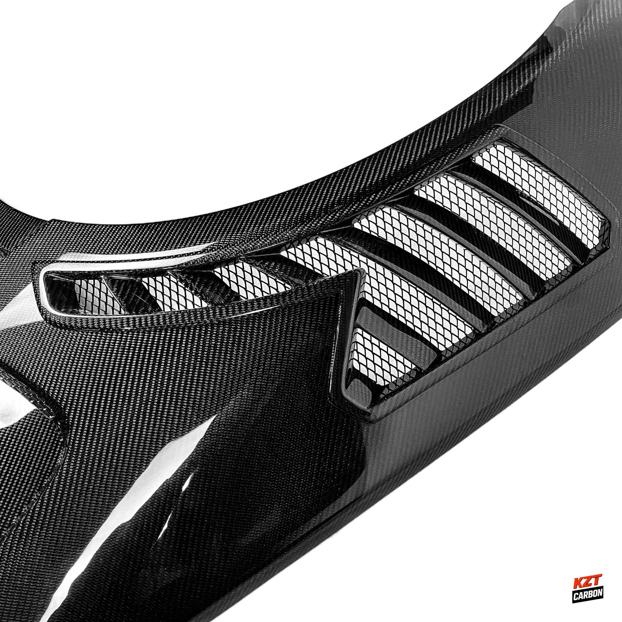 For Infiniti G37 Q40 2 Door Coupe 2008-13 Carbon V3 Style Front Bumper Vent Fender