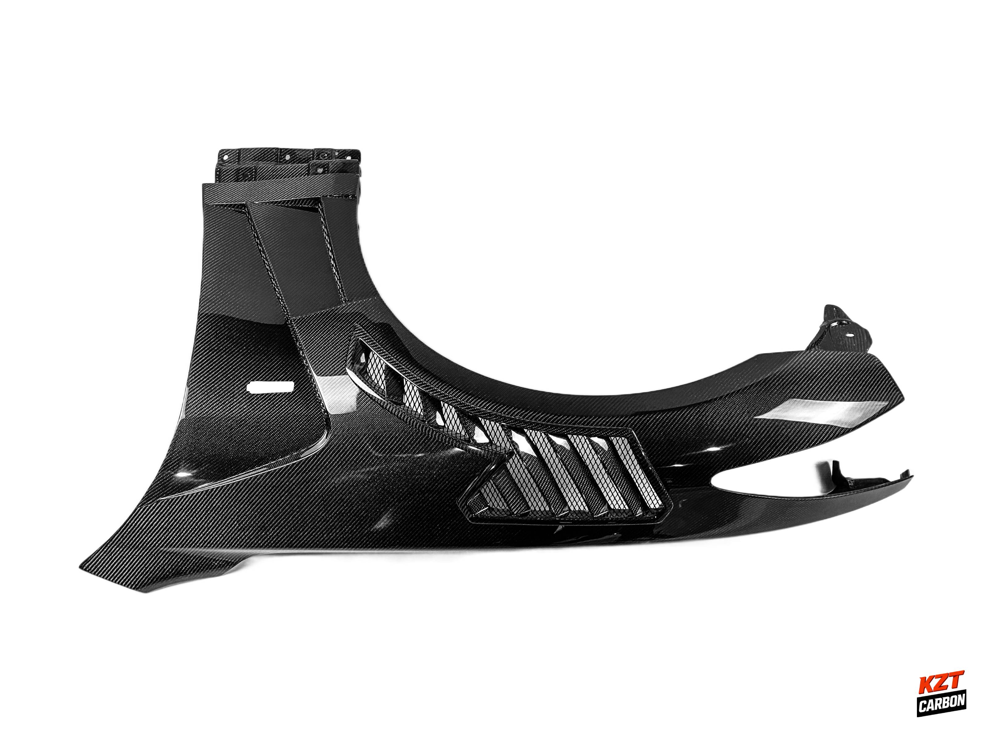 For Infiniti G37 Q40 2 Door Coupe 2008-13 Carbon V3 Style Front Bumper Vent Fender