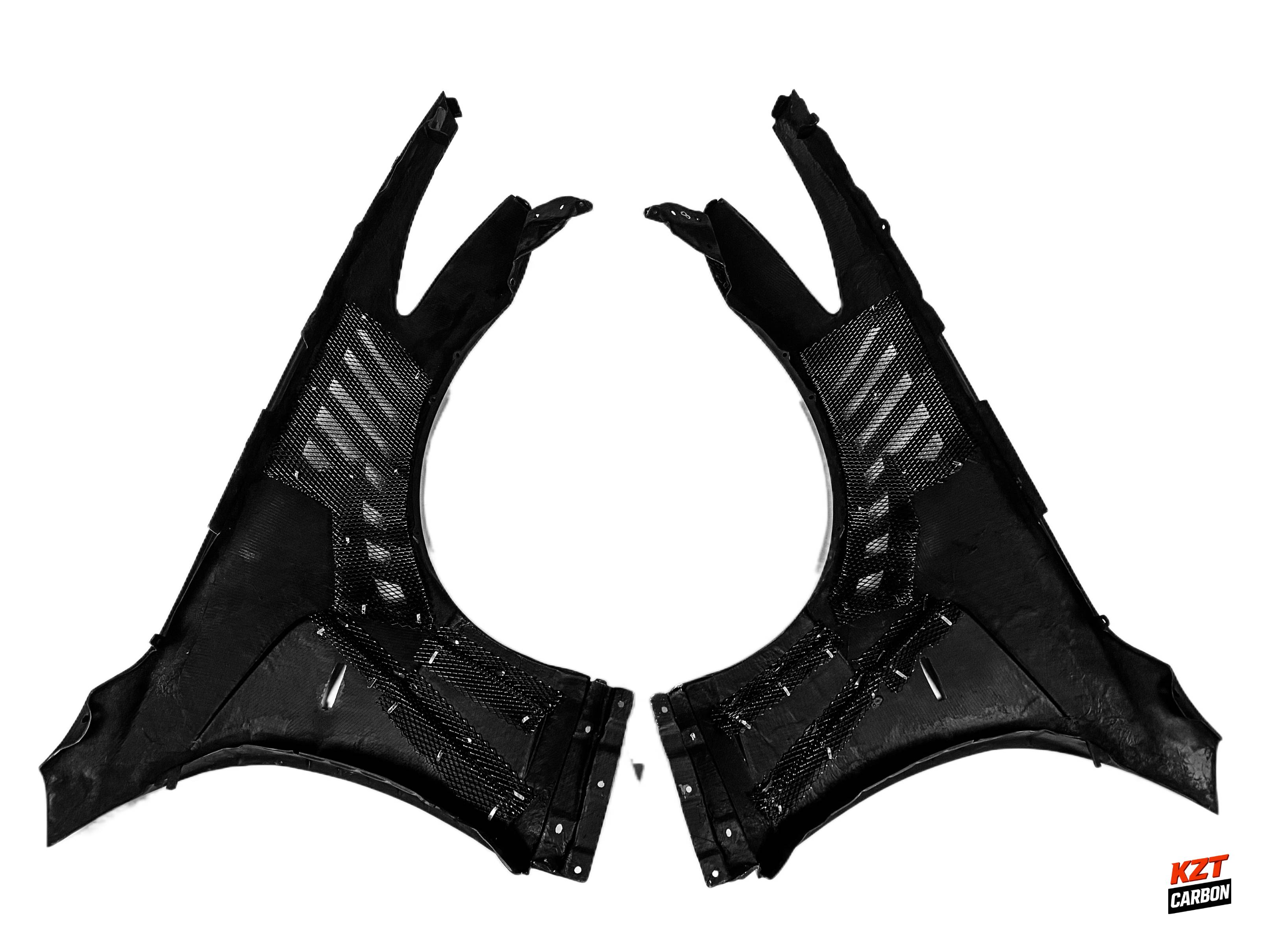 For Infiniti G37 Q40 2 Door Coupe 2008-13 Carbon V3 Style Front Bumper Vent Fender