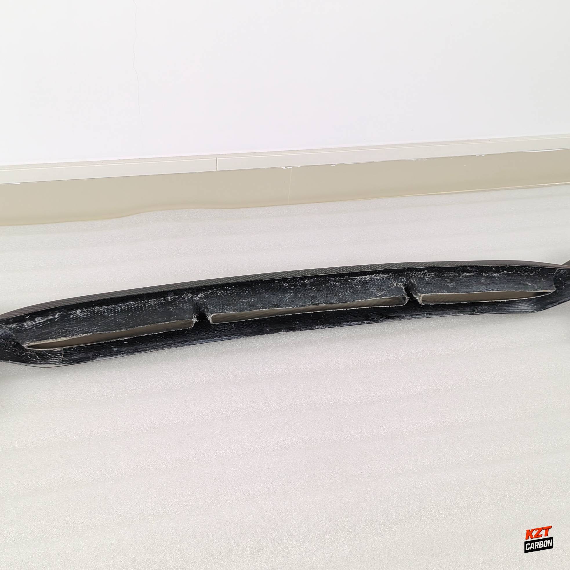 For Audi S4 B9 17-19 Sedan Carbon Fiber KZ Style Front Bumper Lip
