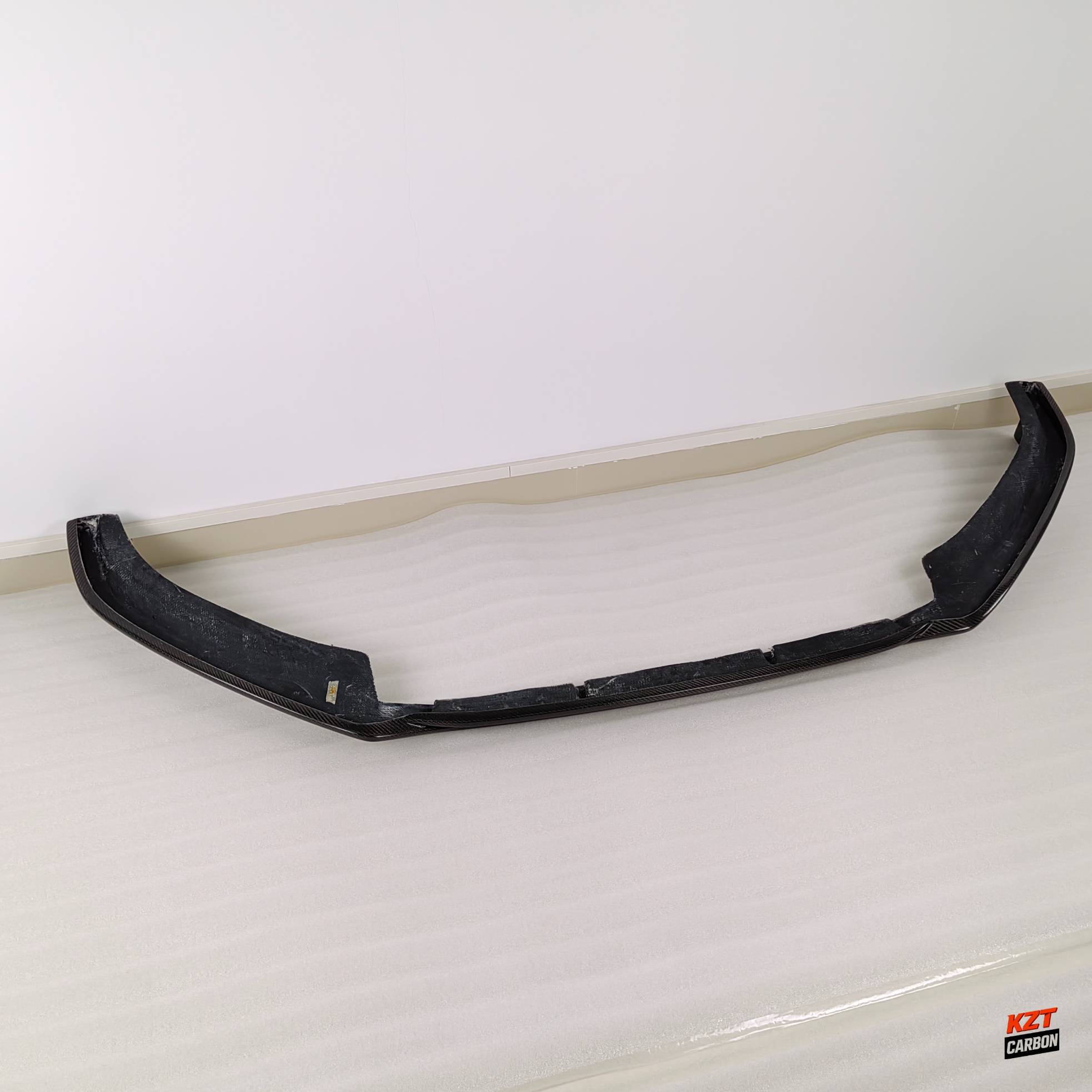 For Audi S4 B9 17-19 Sedan Carbon Fiber KZ Style Front Bumper Lip
