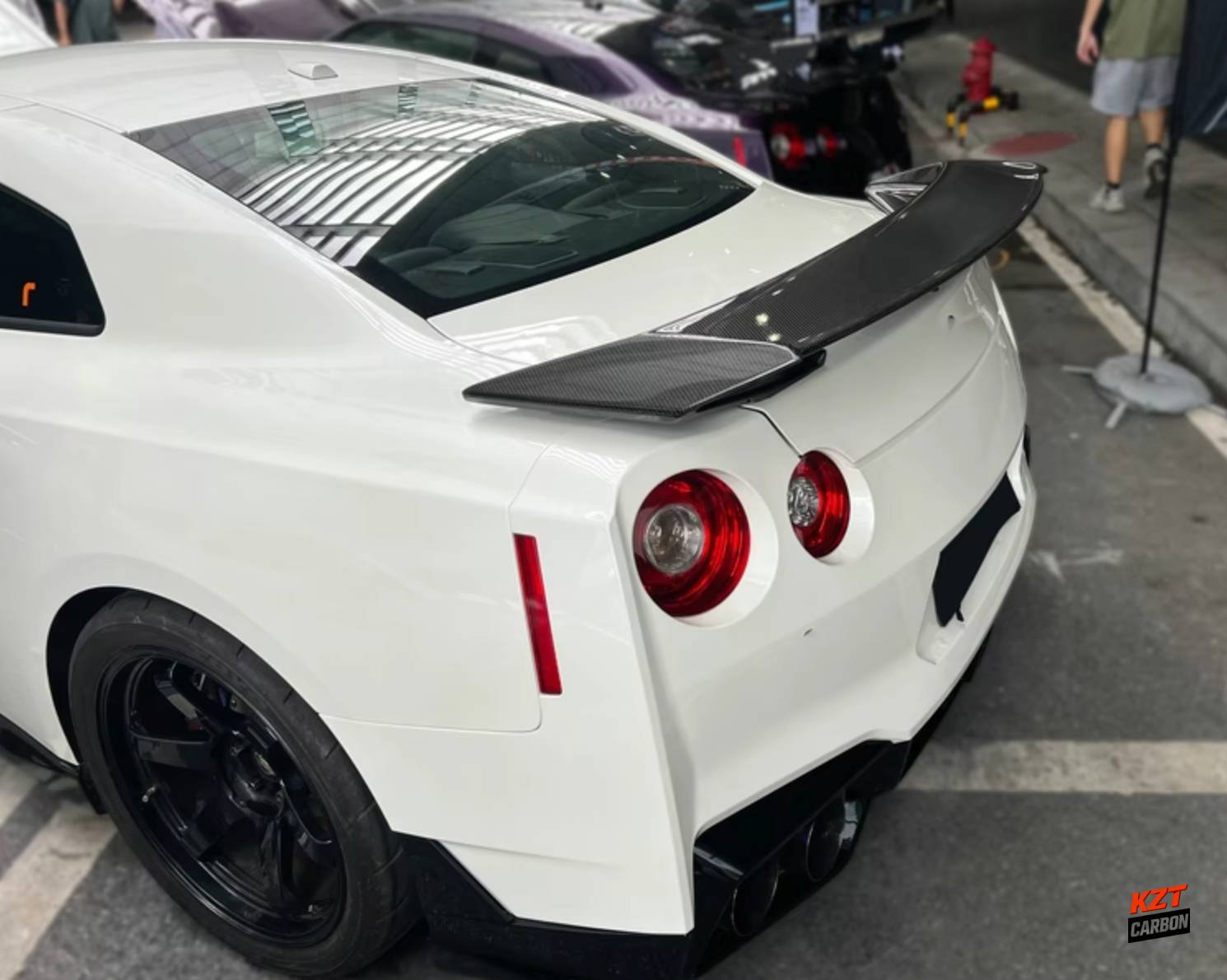 For Nissan GTR R35 (08-23) OE Style Carbon Rear Trunk Spoiler Wing Diffuser