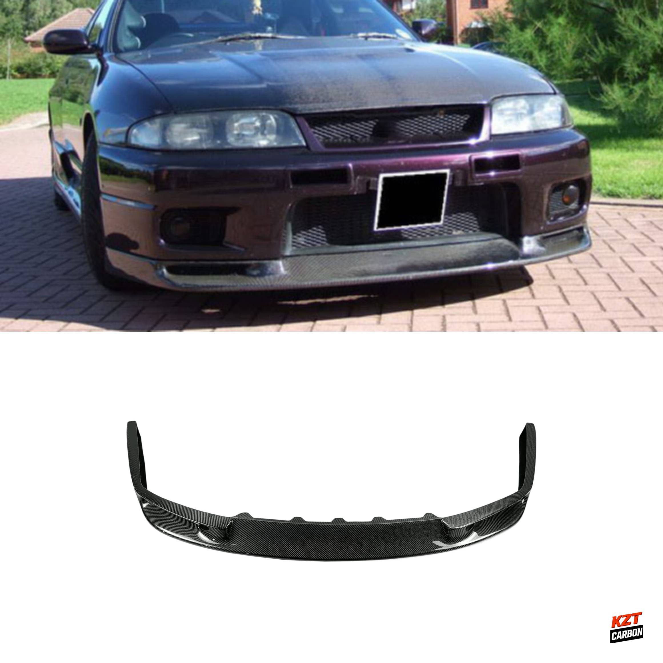 For Nissan Skyline R33 GTR Only 95-98 JUN Style Carbon Fiber Front Bumper Lip