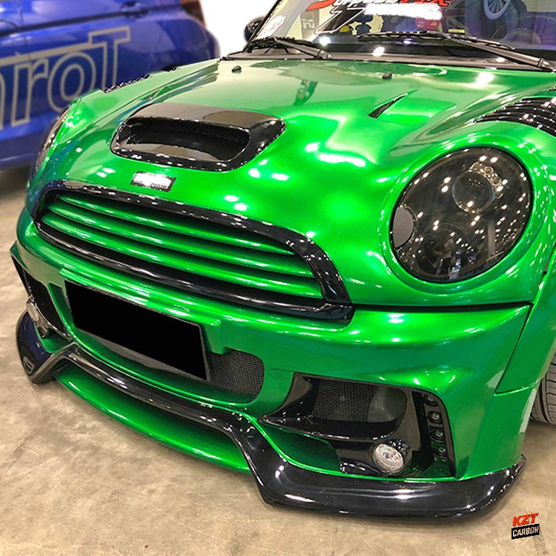 For F56 Mini Cooper S DAG Fiberglass Front Bumper With Fog Light Cover LED