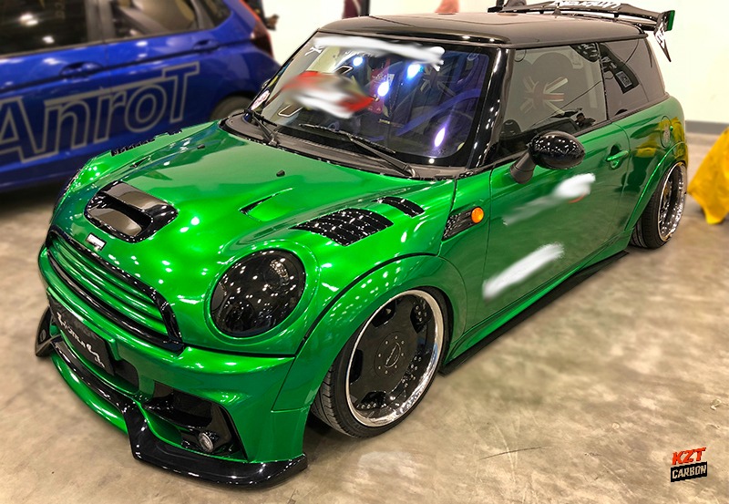 For F56 Mini Cooper S DAG Fiberglass Front Bumper With Fog Light Cover LED