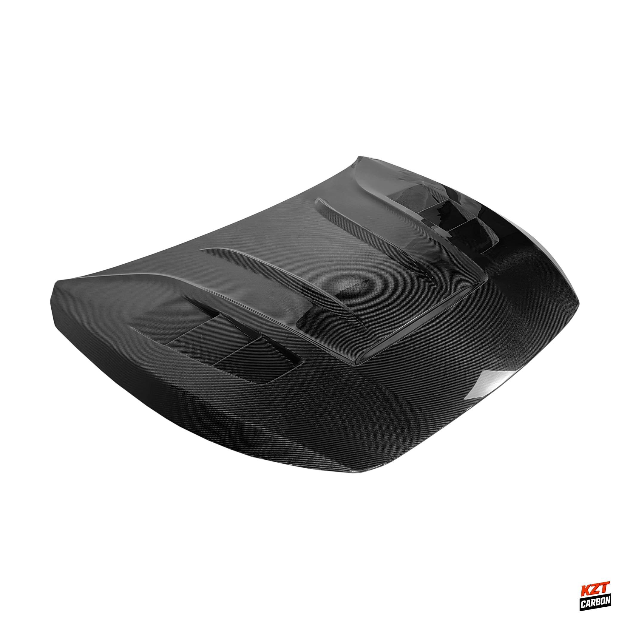 For Infiniti Q50 V37 AMS Style Carbon Fiber Front Bumper Vented Hood Bonnet