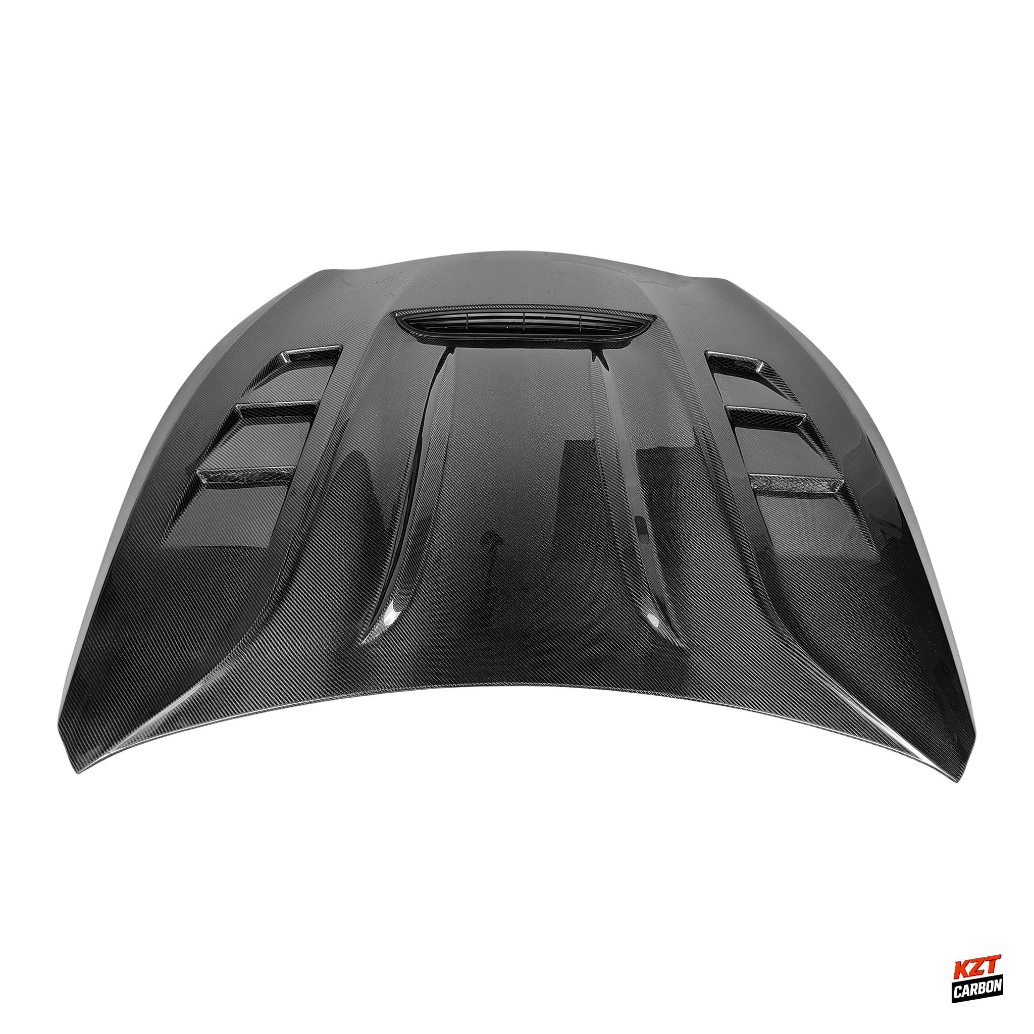 For Infiniti Q50 V37 AMS Style Carbon Fiber Front Bumper Vented Hood Bonnet