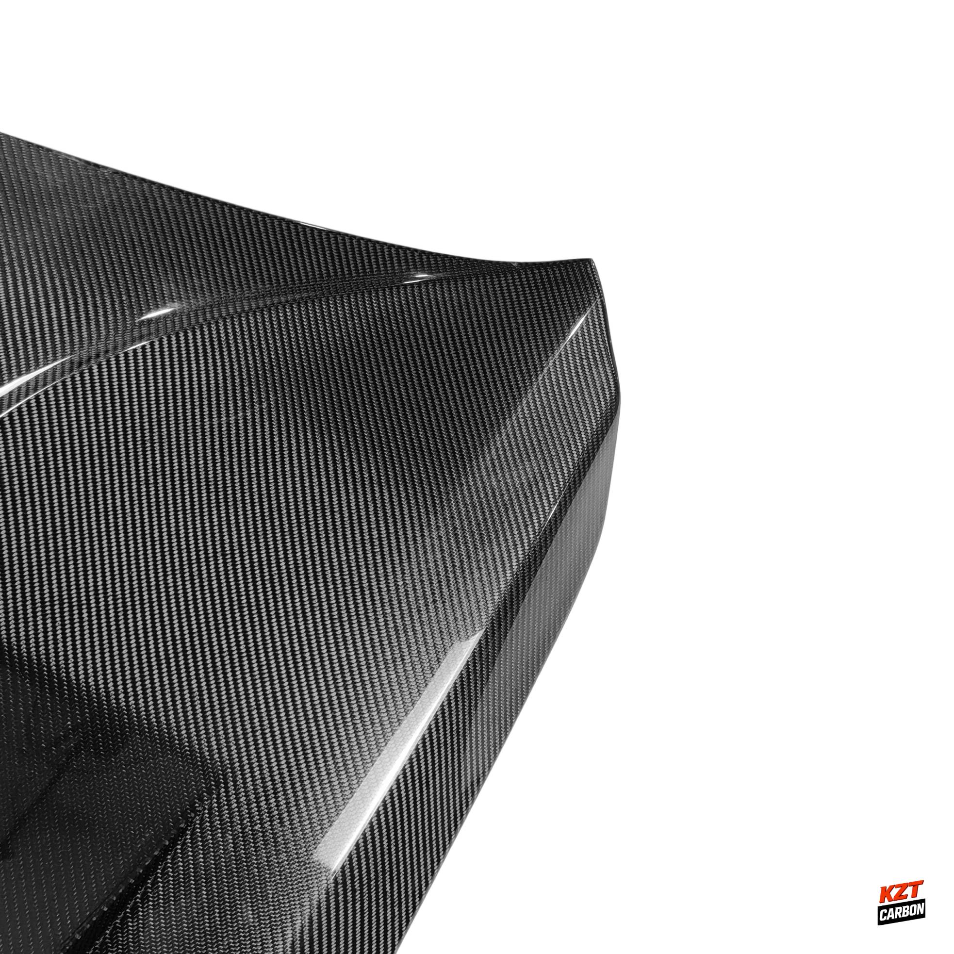 For Infiniti Q50 V37 AMS Style Carbon Fiber Front Bumper Vented Hood Bonnet