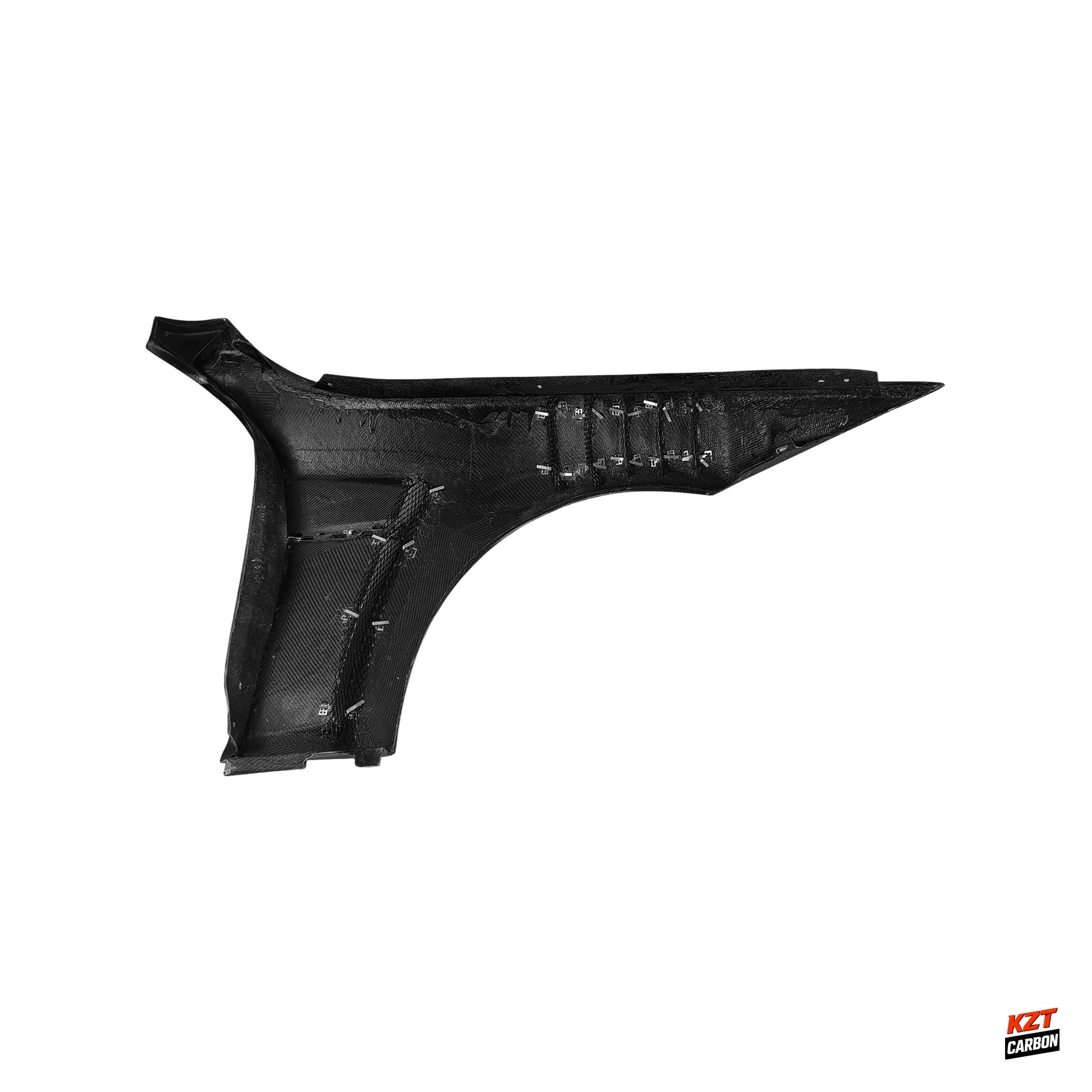 For BMW F82 M4 2014-19 Carbon Fiber KZ Style Vented Front Bumper Fender Pair