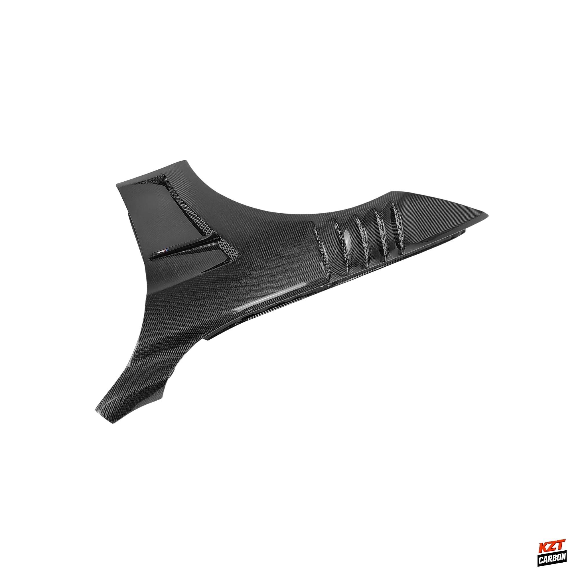 For BMW F82 M4 2014-19 Carbon Fiber KZ Style Vented Front Bumper Fender Pair