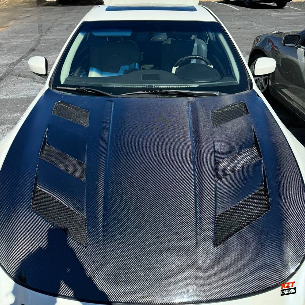 For Infiniti G37 Q40 4 Door Sedan 2008-13 Carbon Fiber KZ Style Front Hood Bonnet