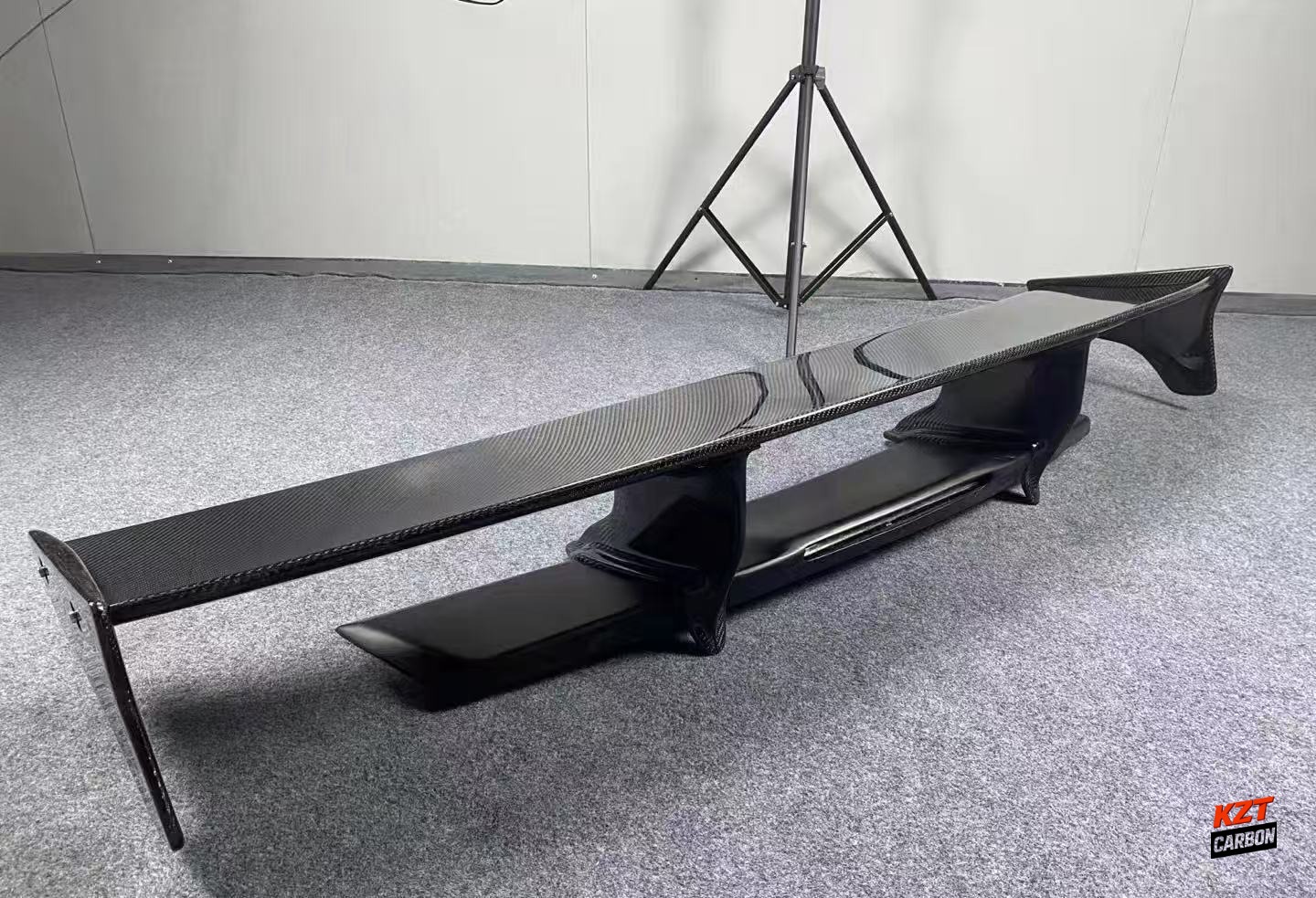 For Nissan GTR R35 08-24 Carbon TS Style Rear Trunk GT Spoiler Wing W/Base FRP