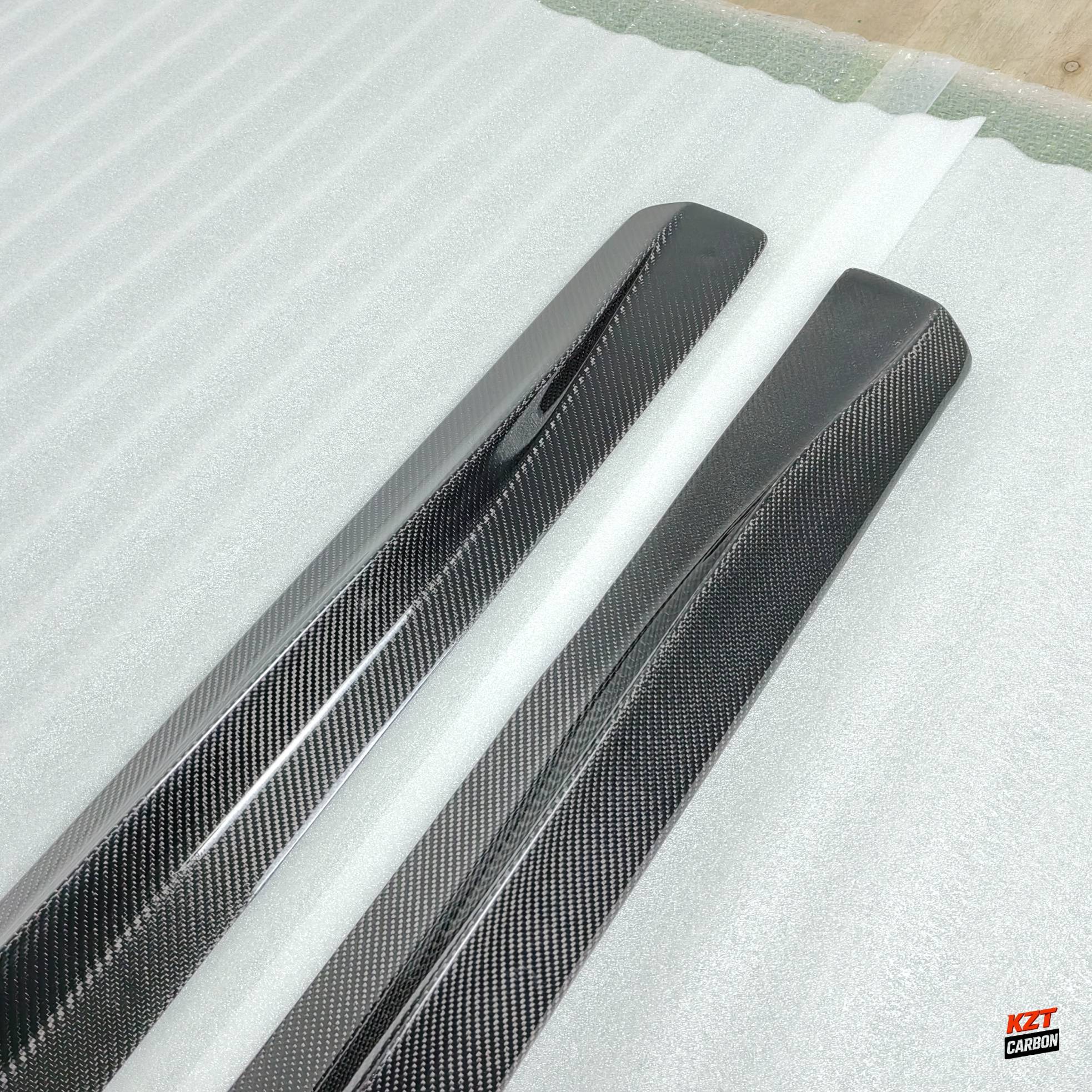 For BMW M3 F80 M4 F82 F83 14-20 Carbon PSM Style Side Skirts Extensions Pair