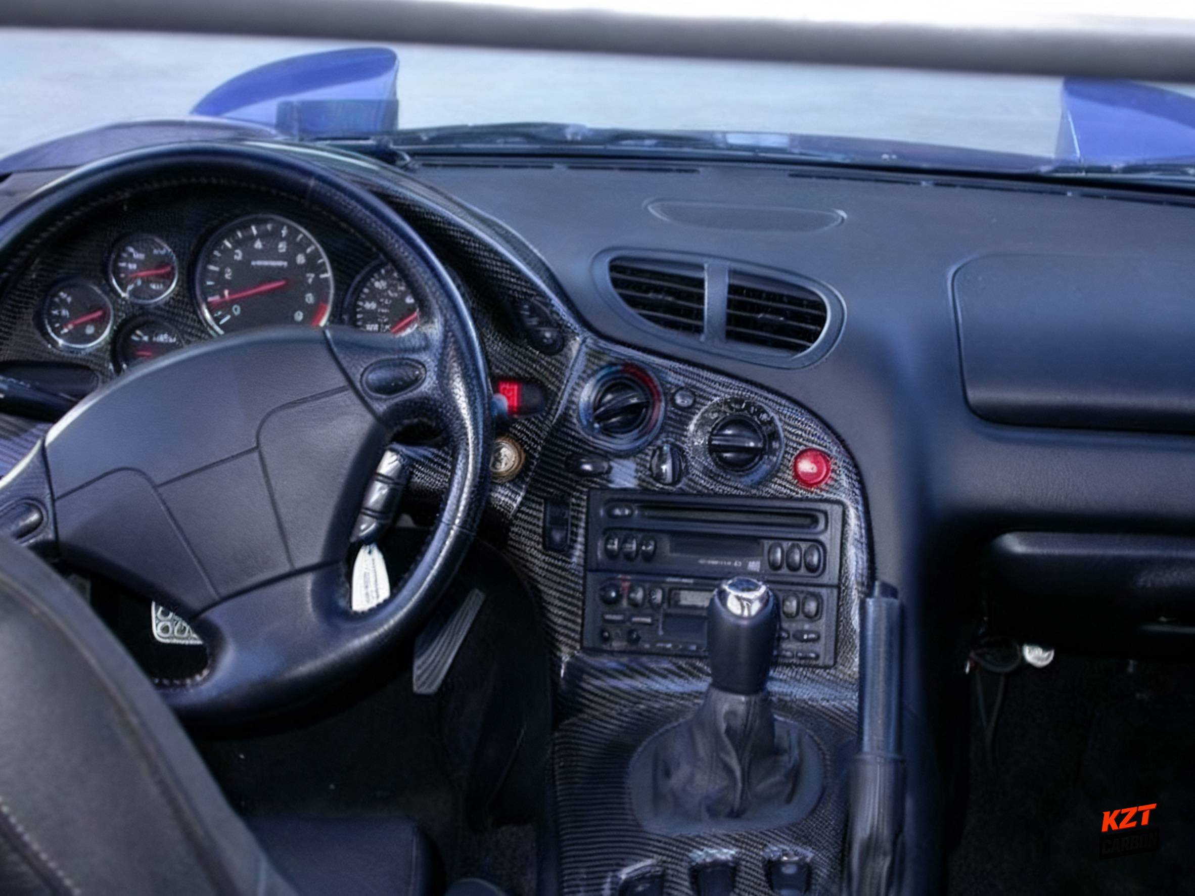 For Mazda RX7 FD3S Carbon Fiber Interior LHD Radio A/C Control Panel (Blank)