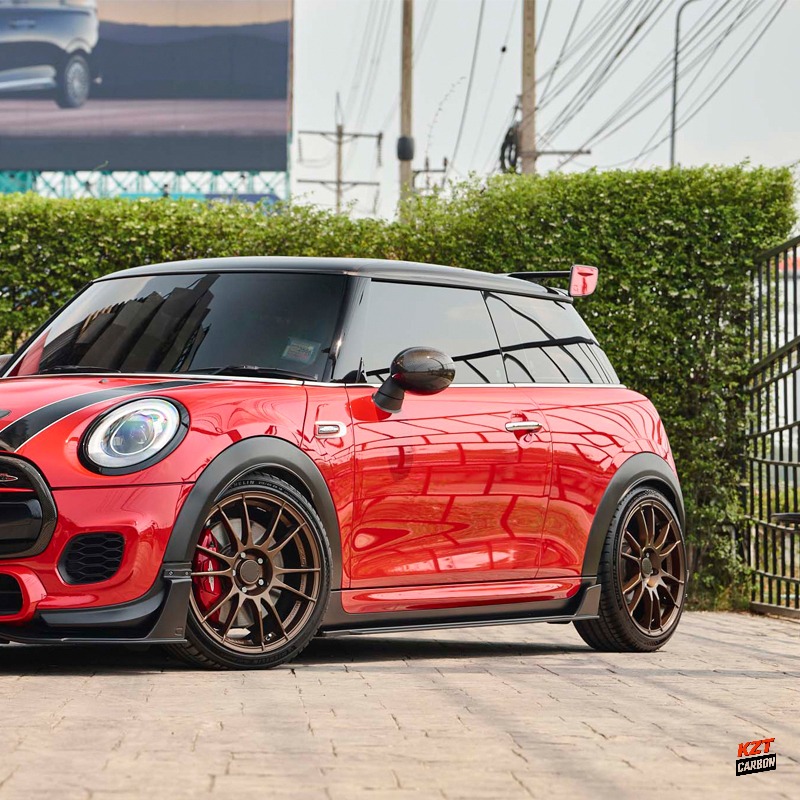 For Mini Cooper F56 Carbon Fiber G Style Body Kits Trim Side Skirt Extensions
