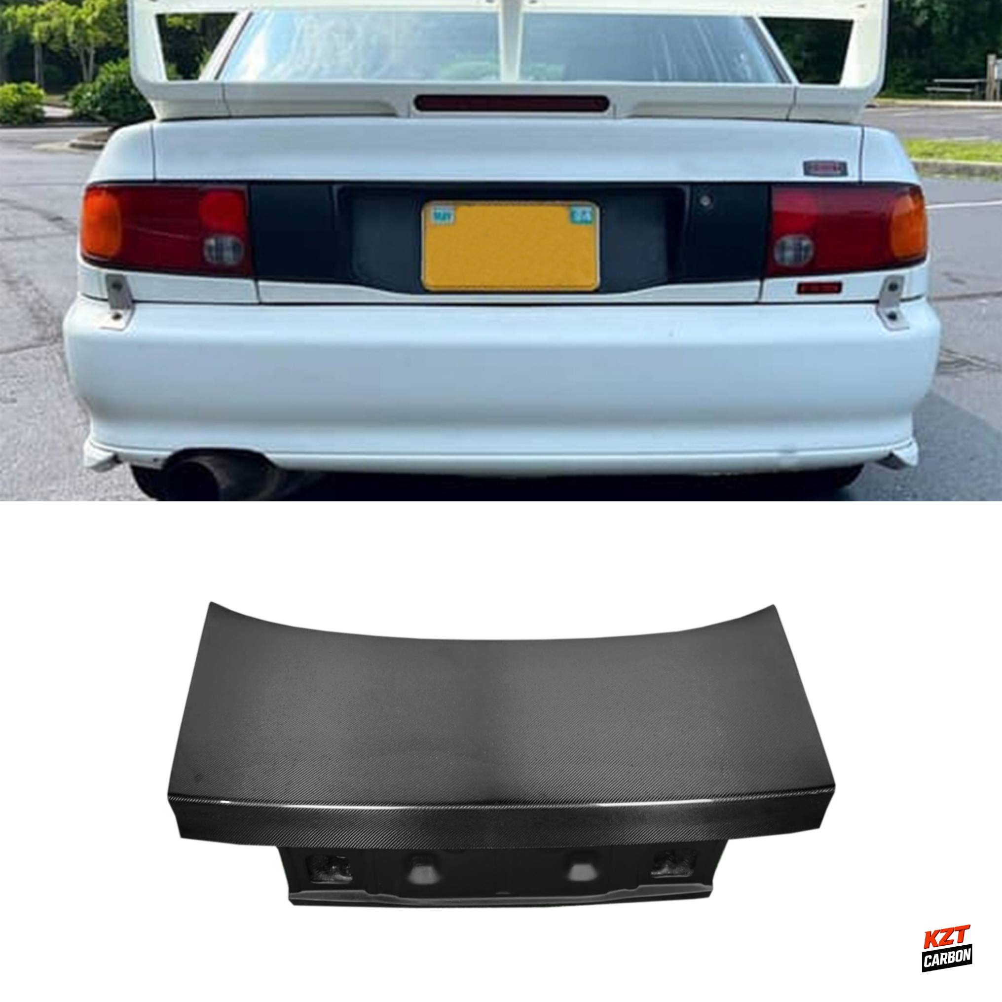 For Mitsubishi EVO 1 2 3 92-96 Sedan OE Style Carbon Fiber Rear Bumper Trunk