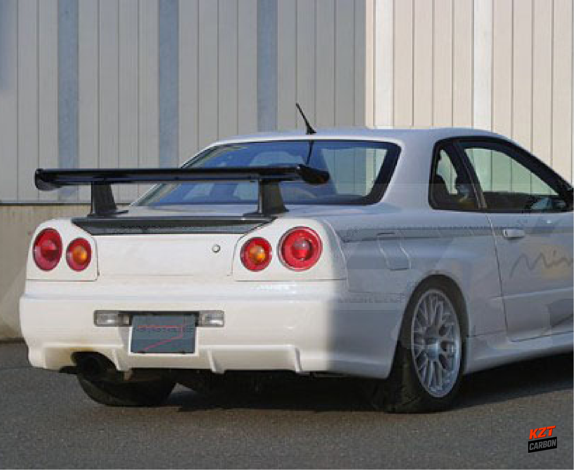 For Nissan Skyline R34 GTR GTT MI Style Fiberglass Unpaint Rear Spoiler Wing Lip