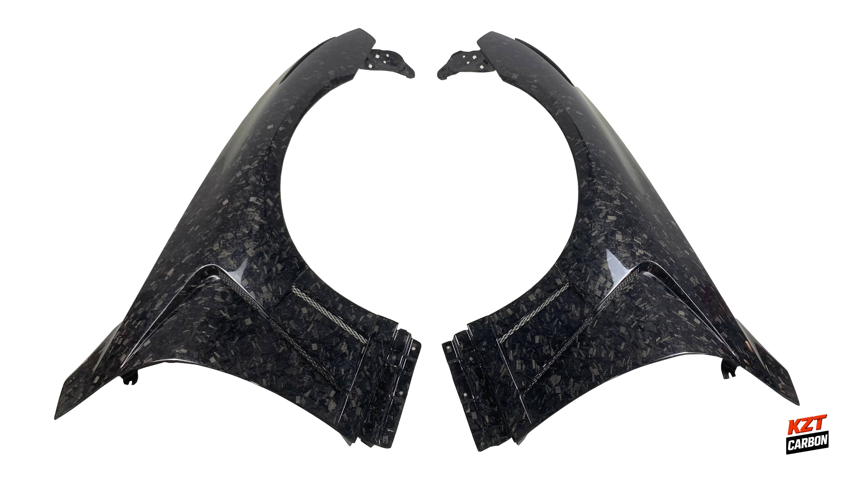 For Infiniti G37 Q40 2 Door Coupe 2008-13 Forged Carbon HT Style Front Fender Pair