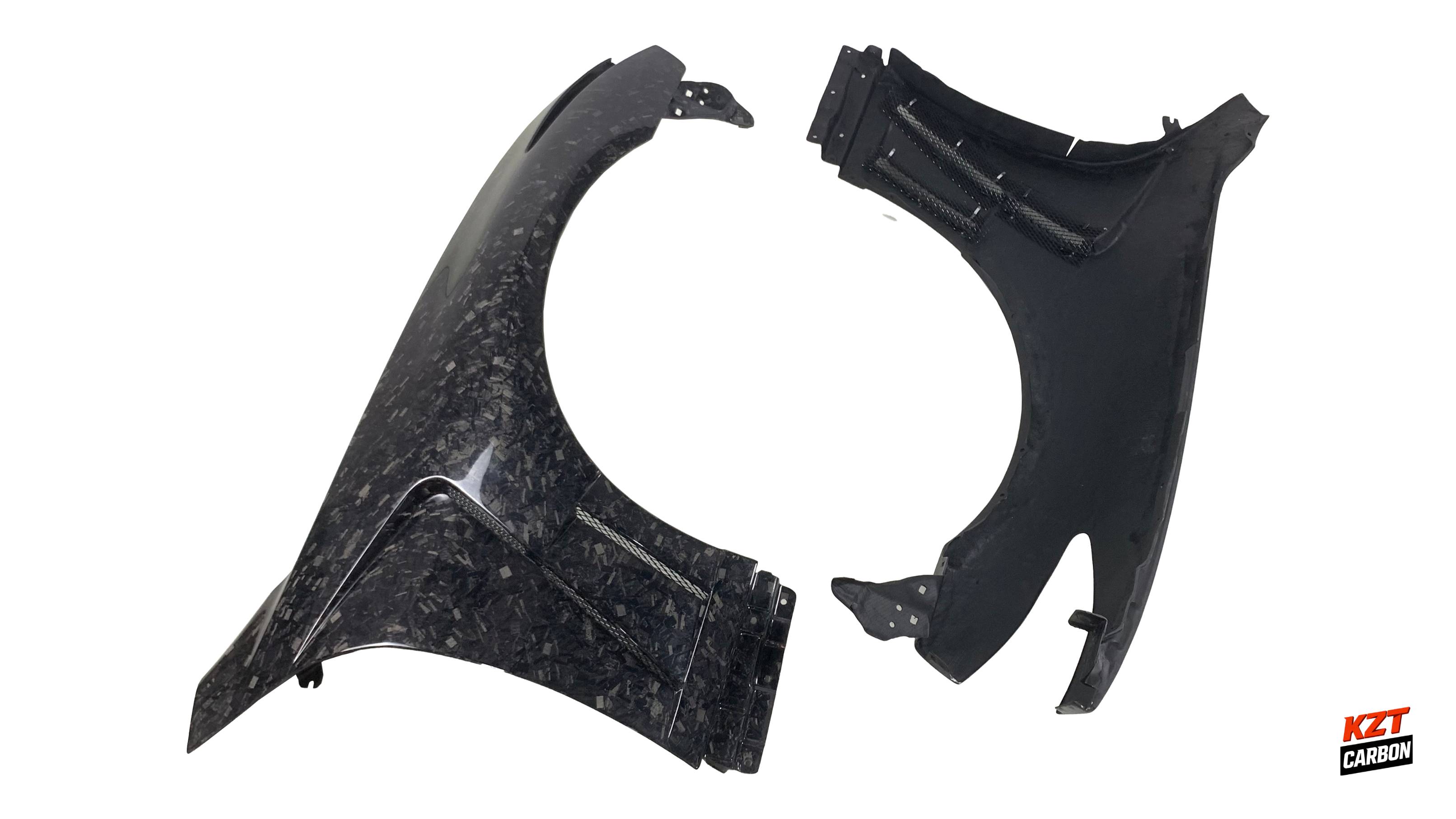 For Infiniti G37 Q40 2 Door Coupe 2008-13 Forged Carbon HT Style Front Fender Pair