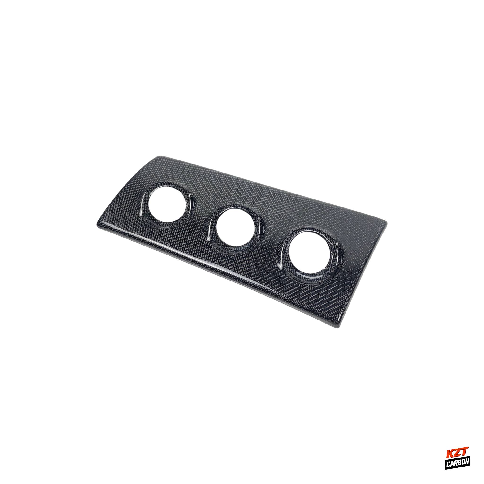 For 93-98 Supra MK4 JZA80 KZ Style Carbon Glove Box Triple Gauge Pod(52mm) RHD
