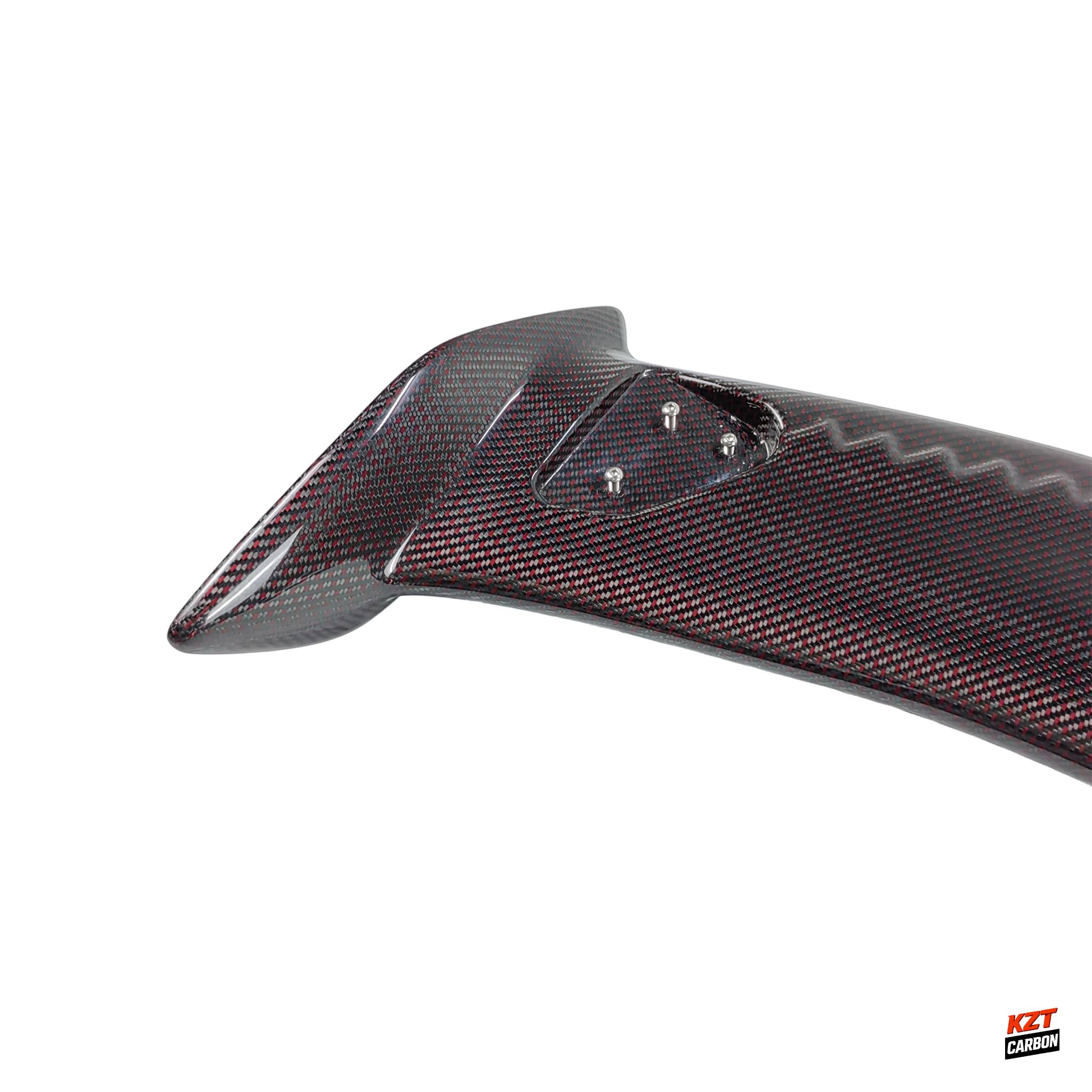 For Honda Civic Type R FL5 2023-24 MD Style Dry Red Carbon Rear Trunk Spoiler