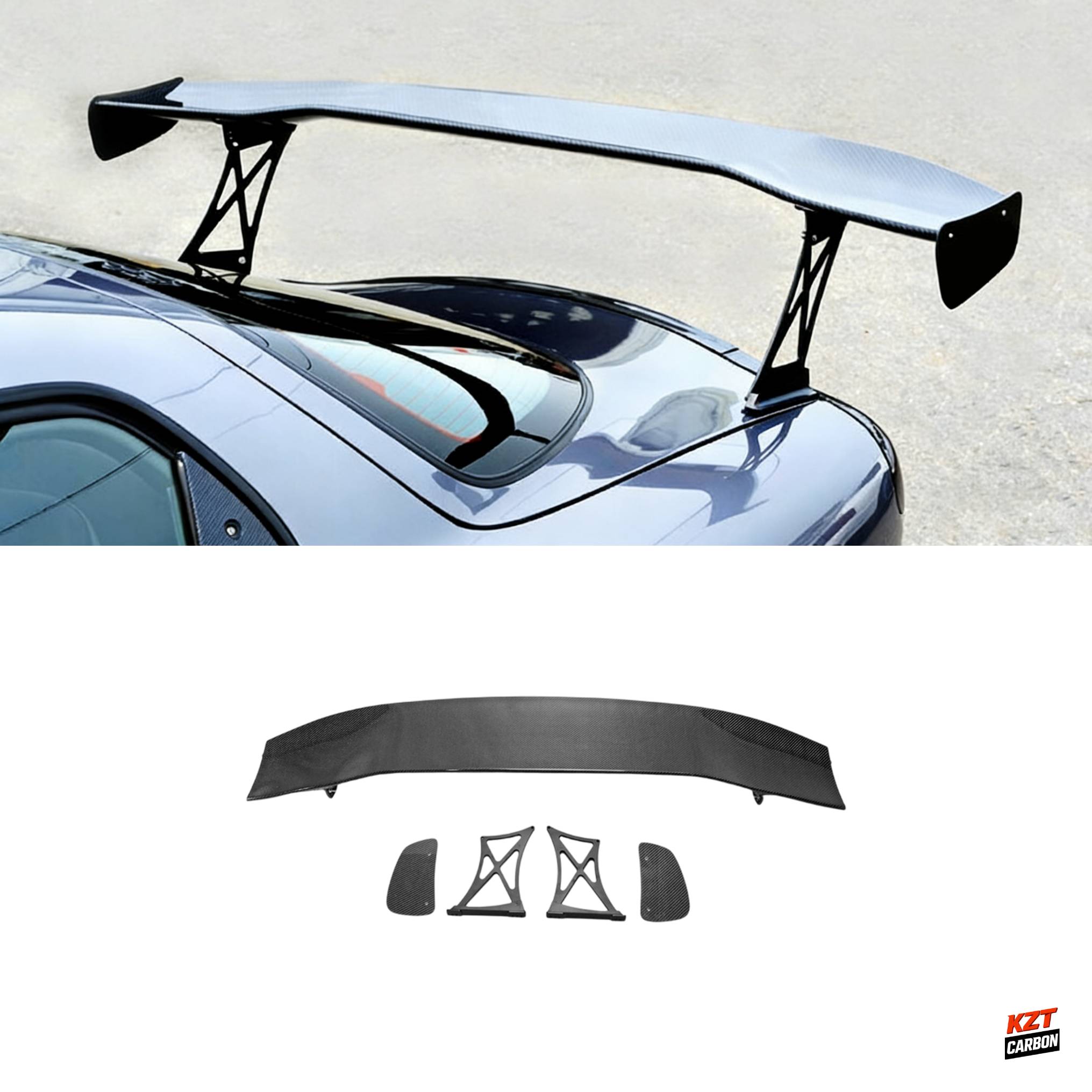 For Mazda RX-7 RX7 FD3S FED Style GT Rear Trunk Spoiler Wing Carbon Fiber
