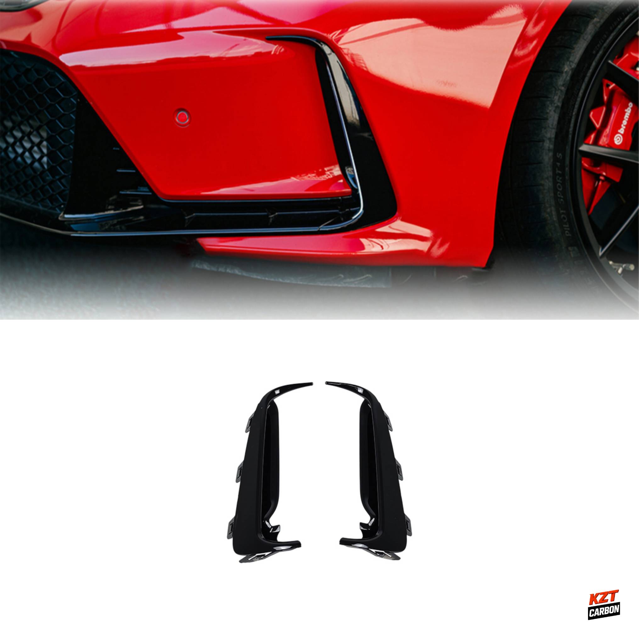For Honda Civic Type R FL5 2023-24 ABS OE Style Front Bumper LED DRL (white)