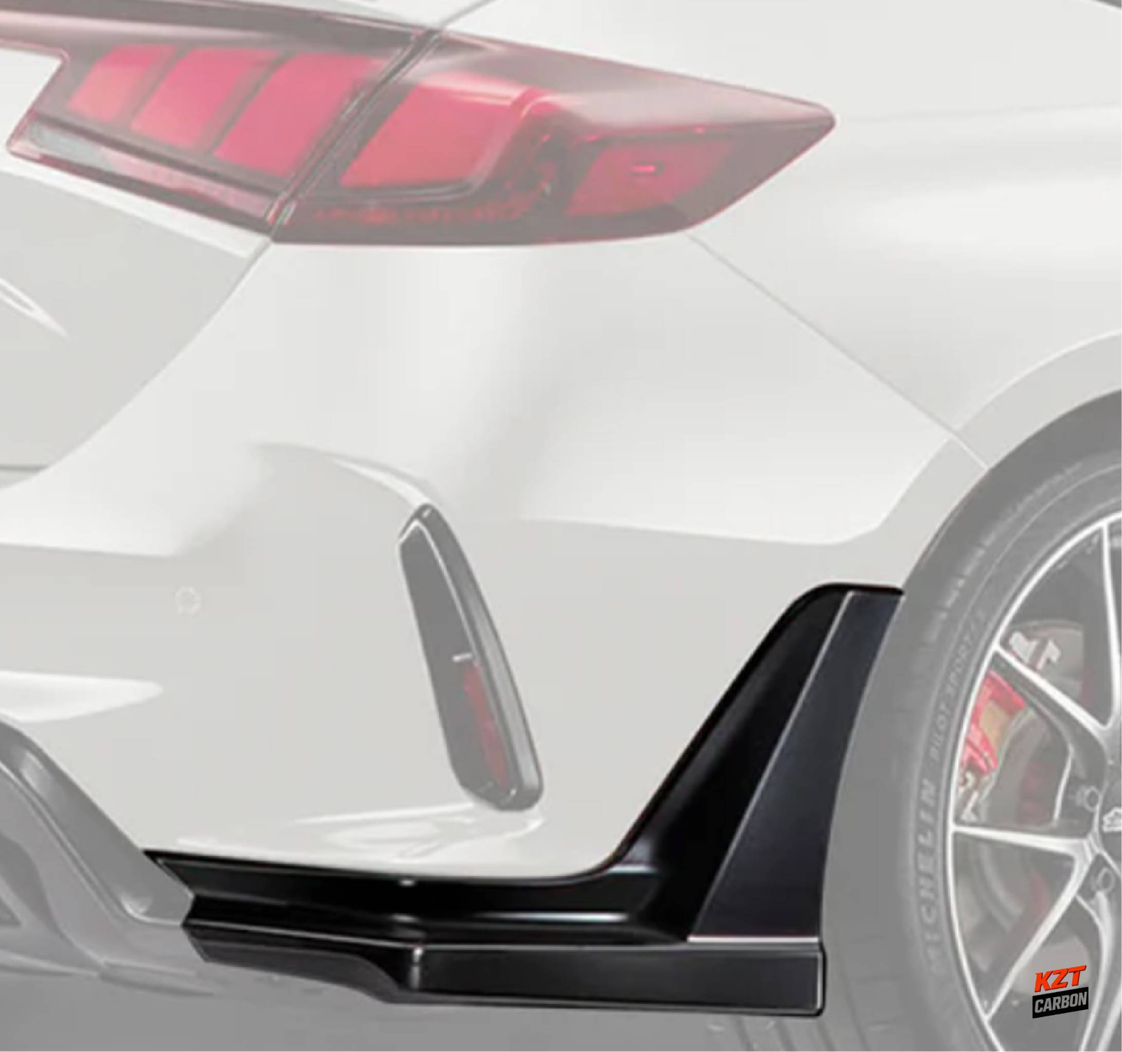 For Honda Civic Type R FL5 23-24 Carbon MUG Style Rear Bumper Side Spat Lip Pair