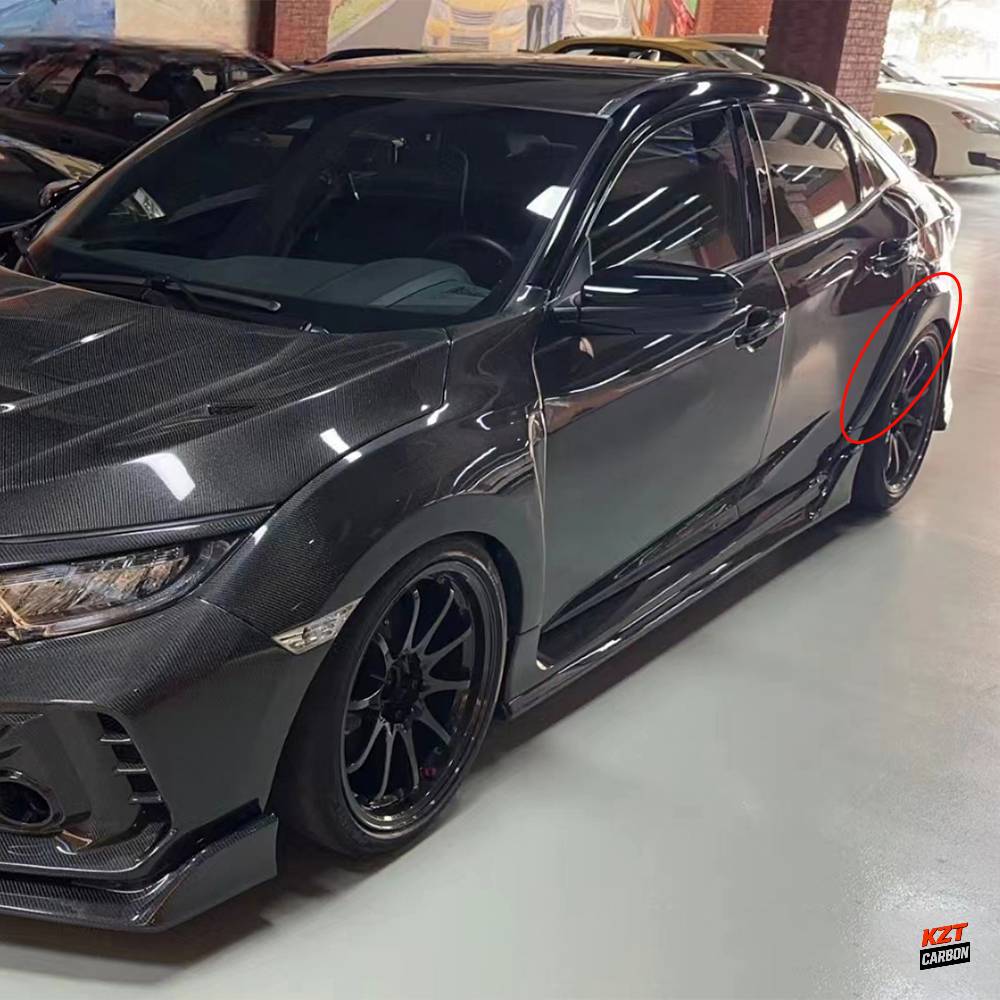 For Honda Civic Type R FK8 17-21 Carbon OE Style Rear Side Fender Flare Arch