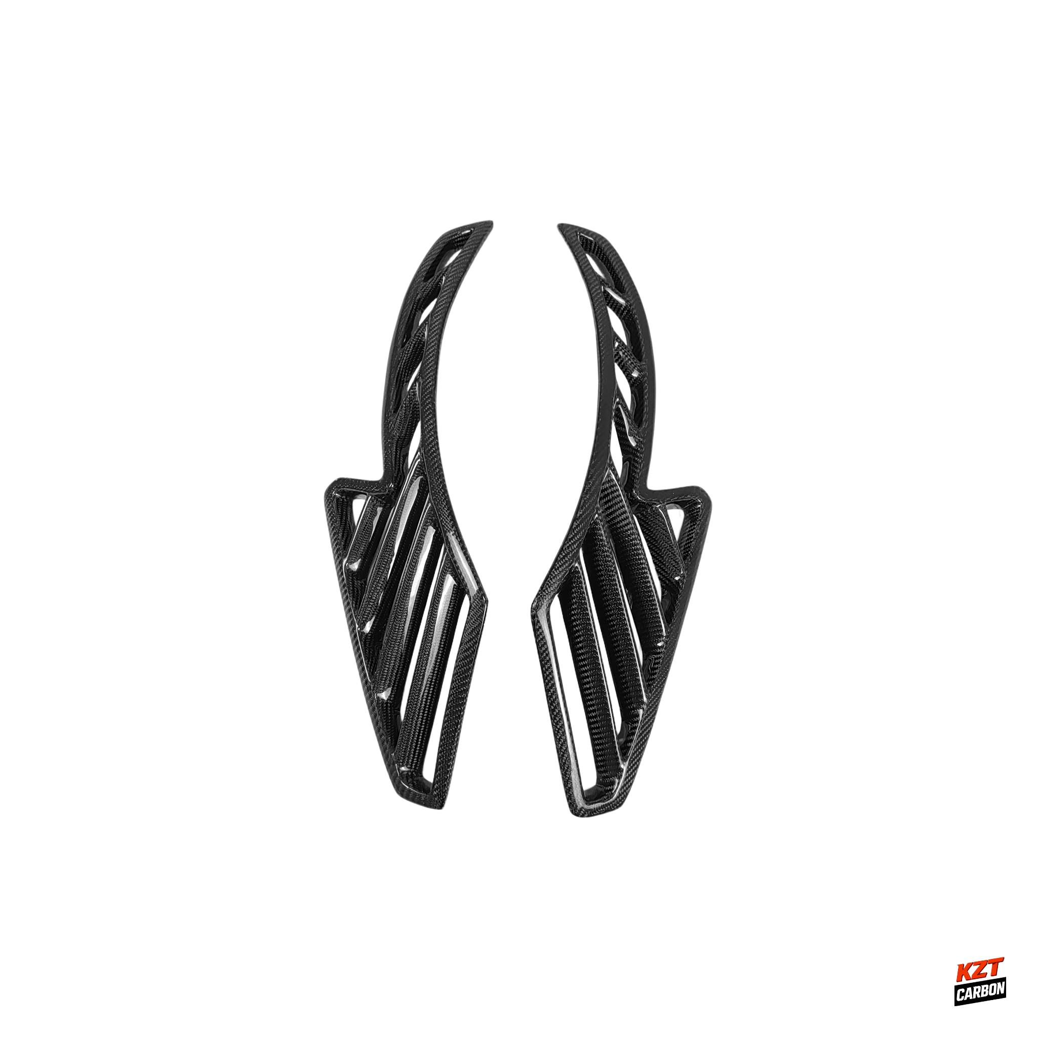 For BMW E92 Real M3 07-13 Carbon WD Style Front Bumper Side Fender Vents Cover