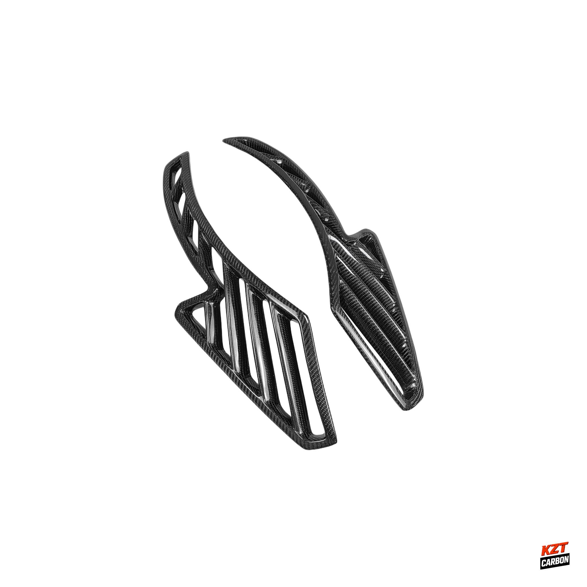 For BMW E92 Real M3 07-13 Carbon WD Style Front Bumper Side Fender Vents Cover