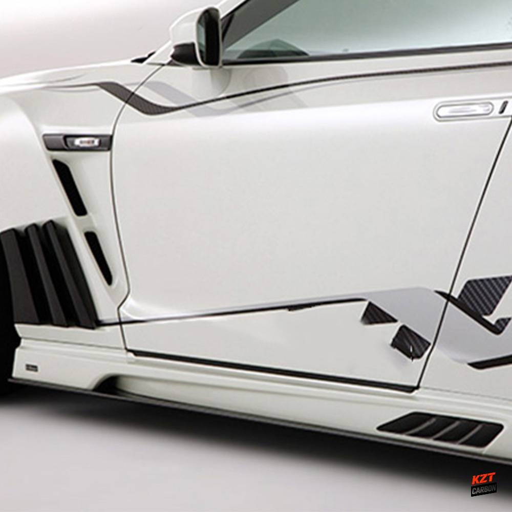 For Nissan GTR R35 08-16 2013 Ver VRS Style Fiberglass Side Skirt Body Kits